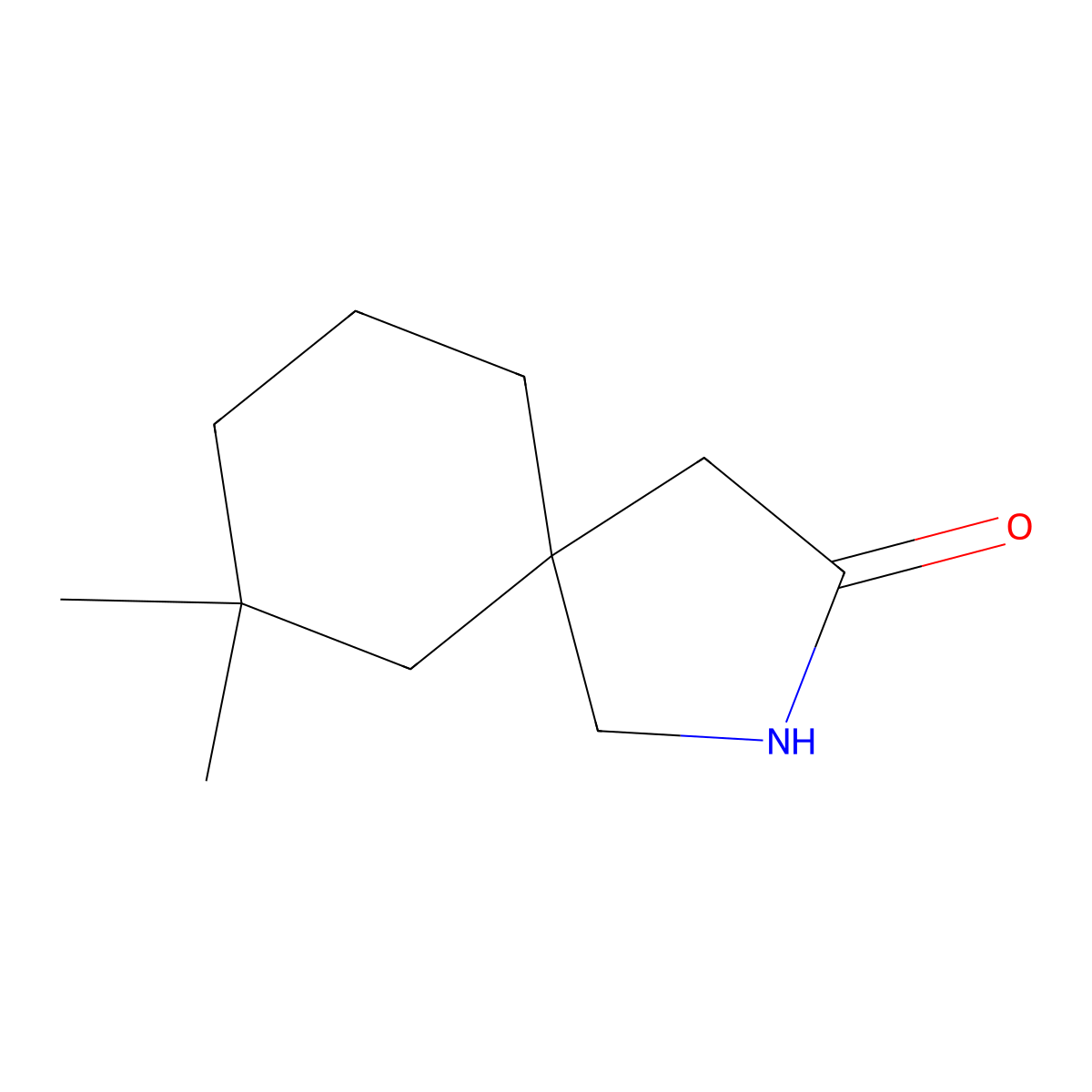 7,7-Dimethyl-2-azaspiro[4.5]decan-3-one molecular structure, CAS 196608-85-2