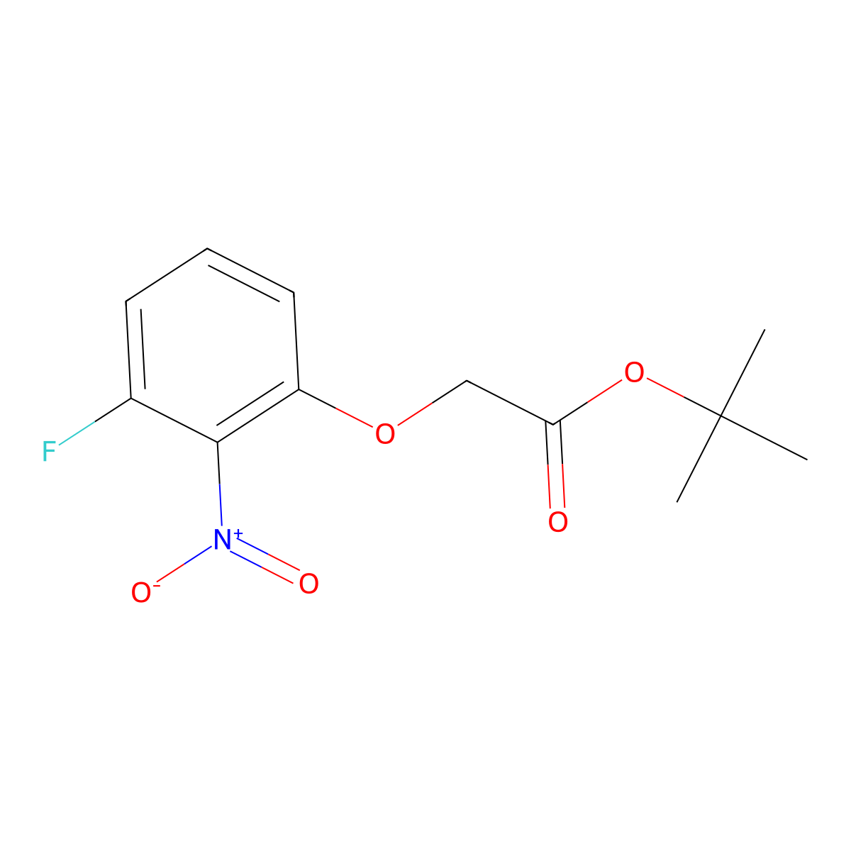 tert-Butyl 2-(3-fluoro-2-nitrophenoxy)acetate molecular structure, CAS 1966123-30-7