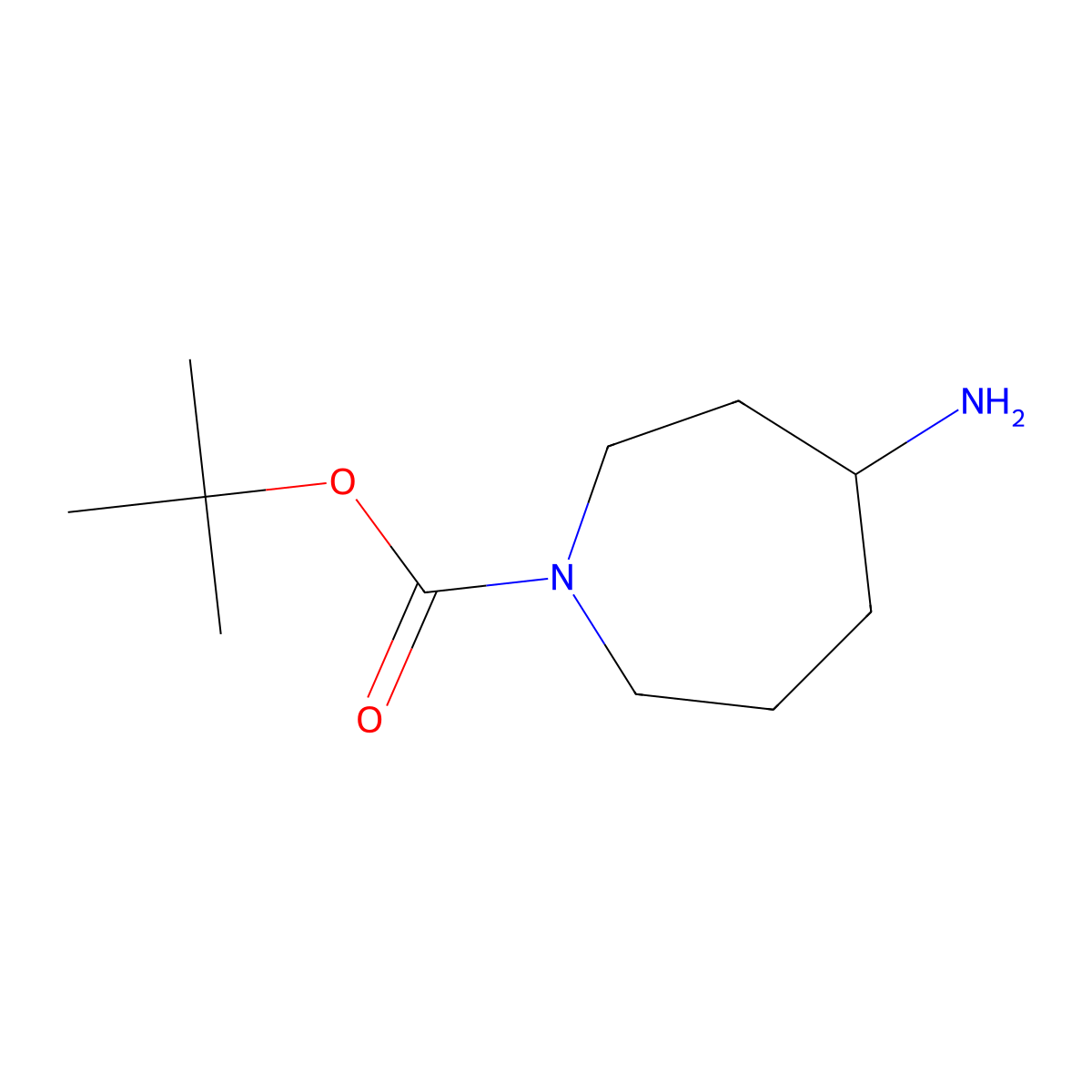 tert-Butyl 4-aminoazepane-1-carboxylate molecular structure, CAS 196613-57-7