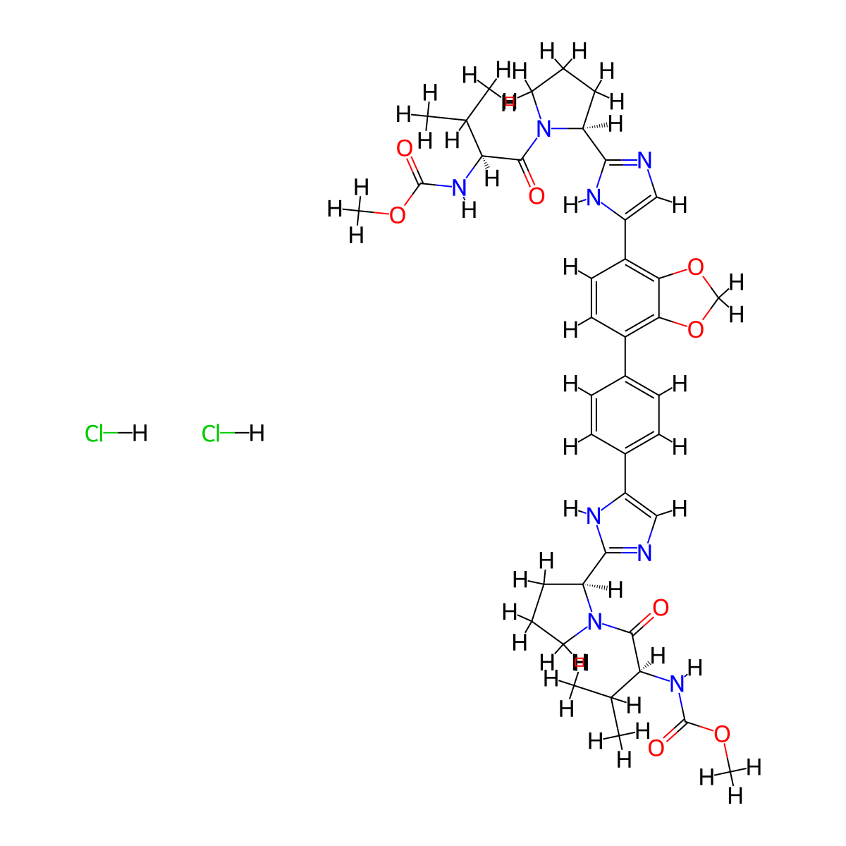Coblopasvir dihydrochloride molecular structure, CAS 1966138-53-3