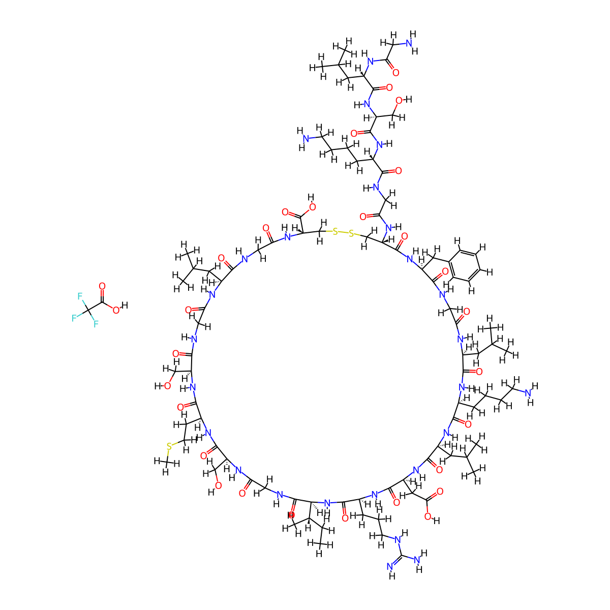 C-Type Natriuretic Peptide (CNP) (1-22), human TFA molecular structure, CAS 1966153-17-2