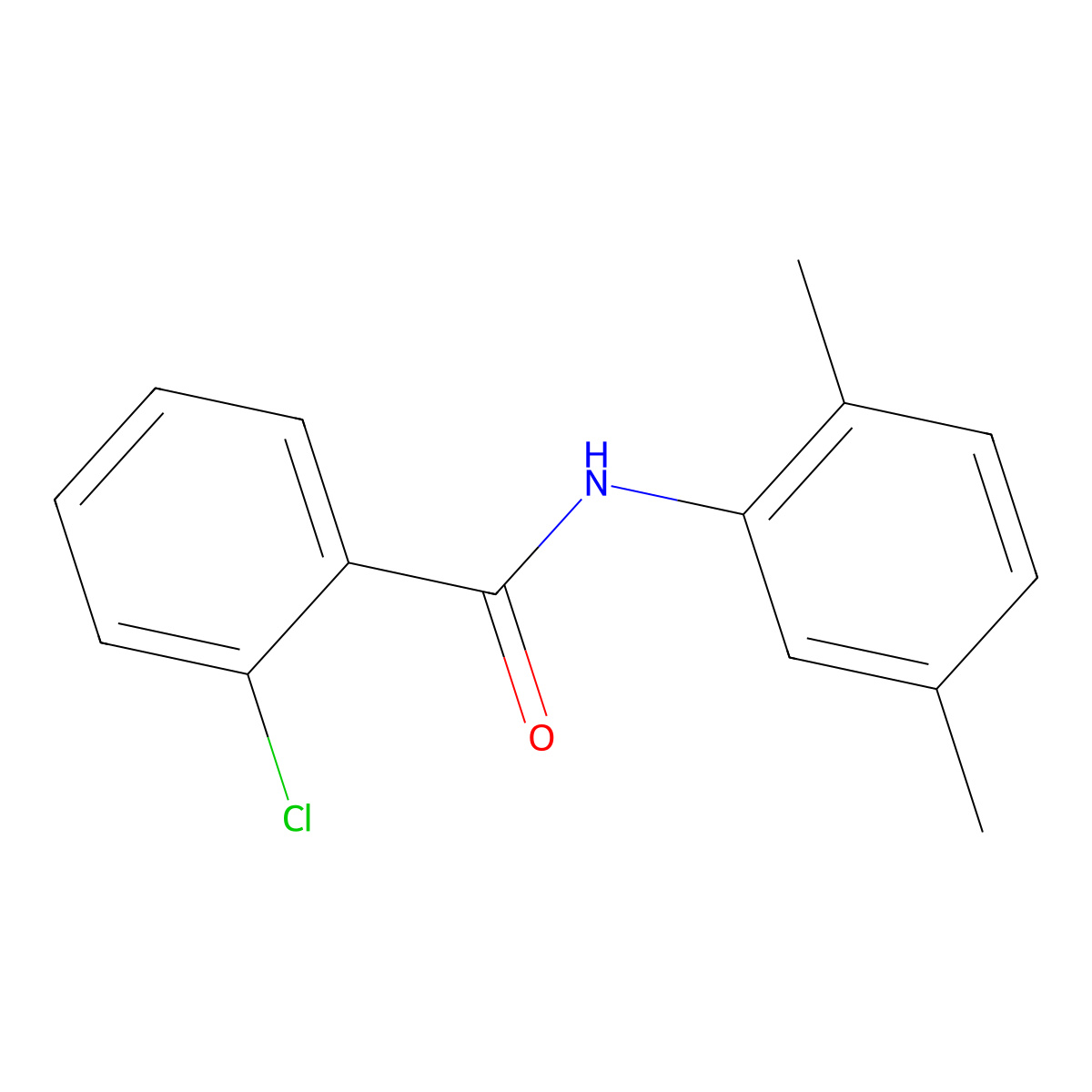 2-chloro-N-(2,5-dimethylphenyl)benzamide molecular structure, CAS 196617-89-7