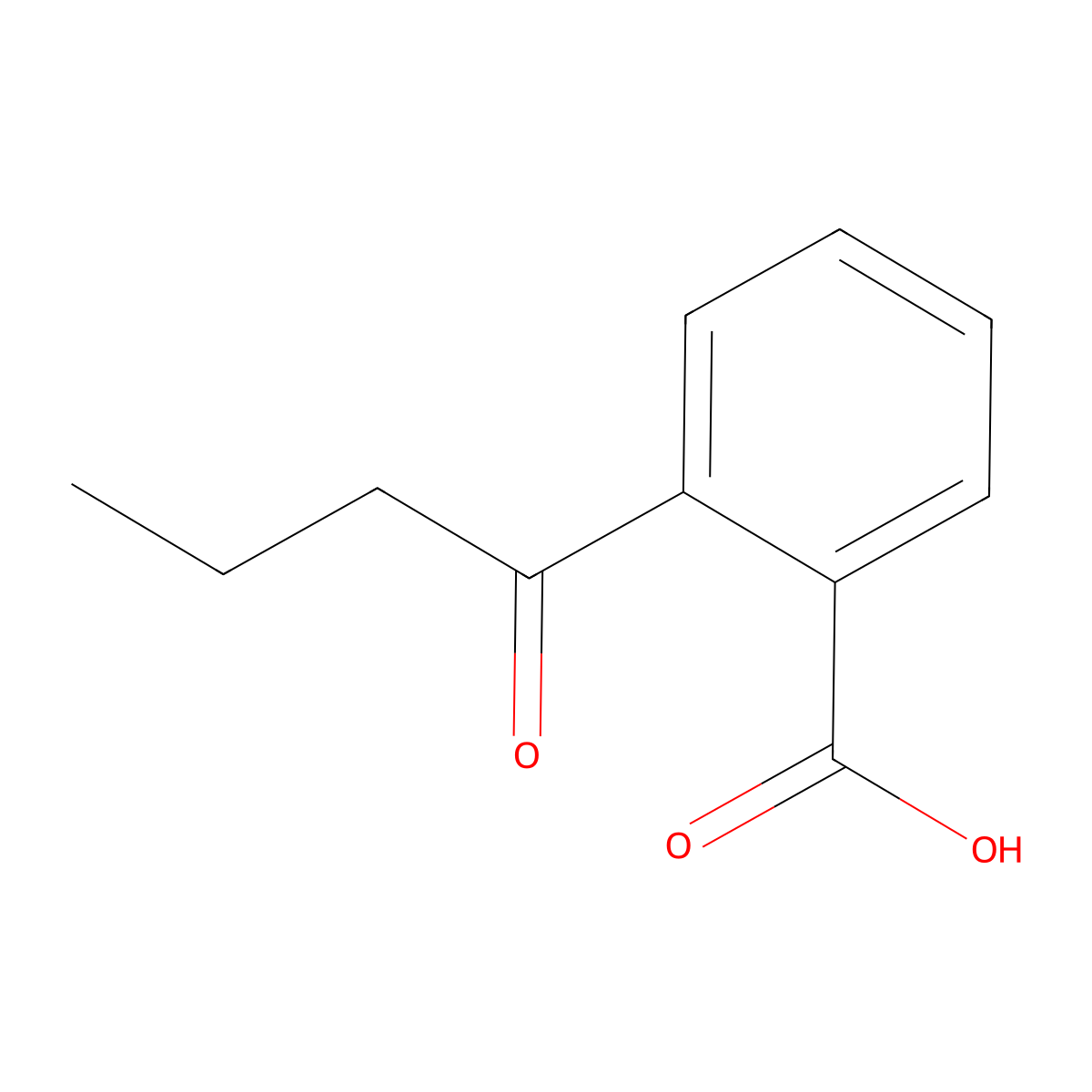 2-Butanoylbenzoic acid molecular structure, CAS 19666-03-6