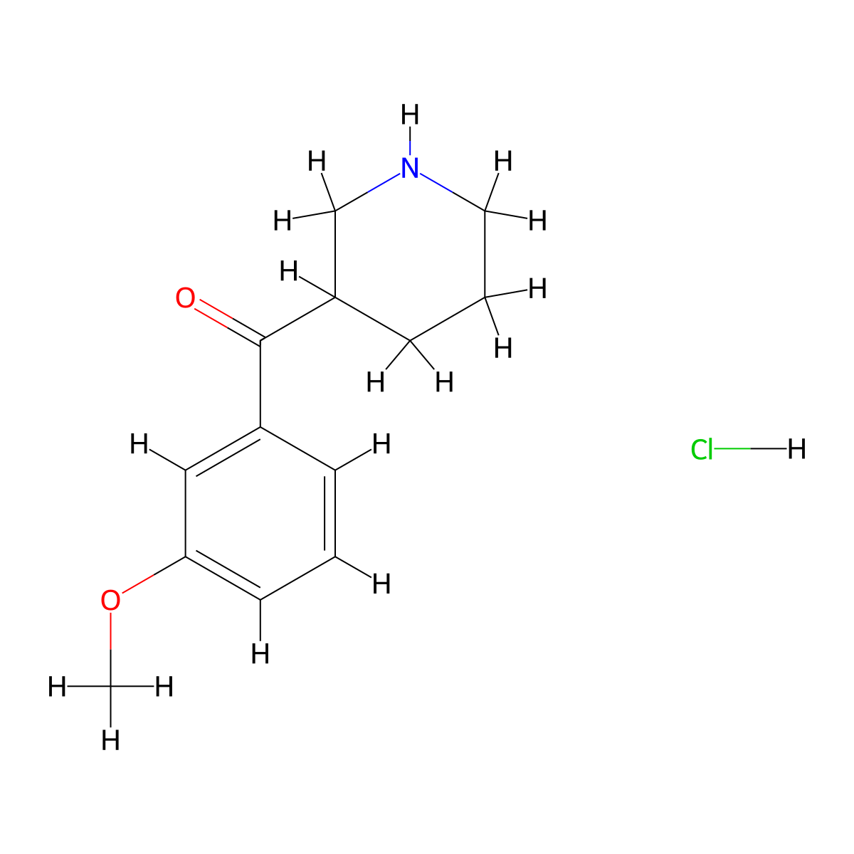 3-(3-Methoxybenzoyl)piperidine hydrochloride molecular structure, CAS 1966933-35-6