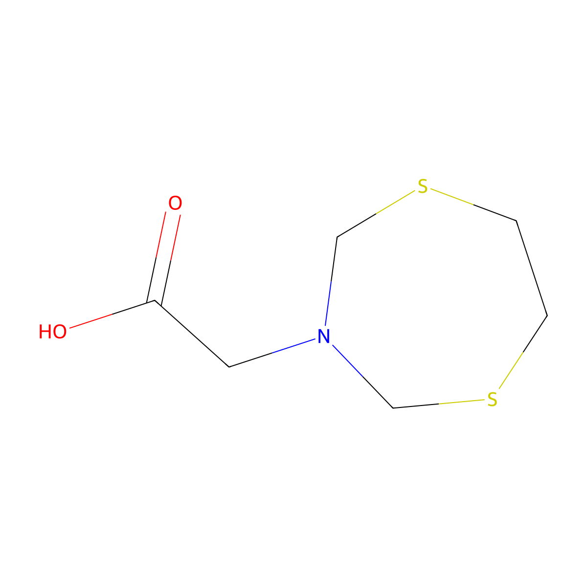 2-(1,5,3-Dithiazepan-3-yl)acetic acid molecular structure, CAS 1966944-38-6