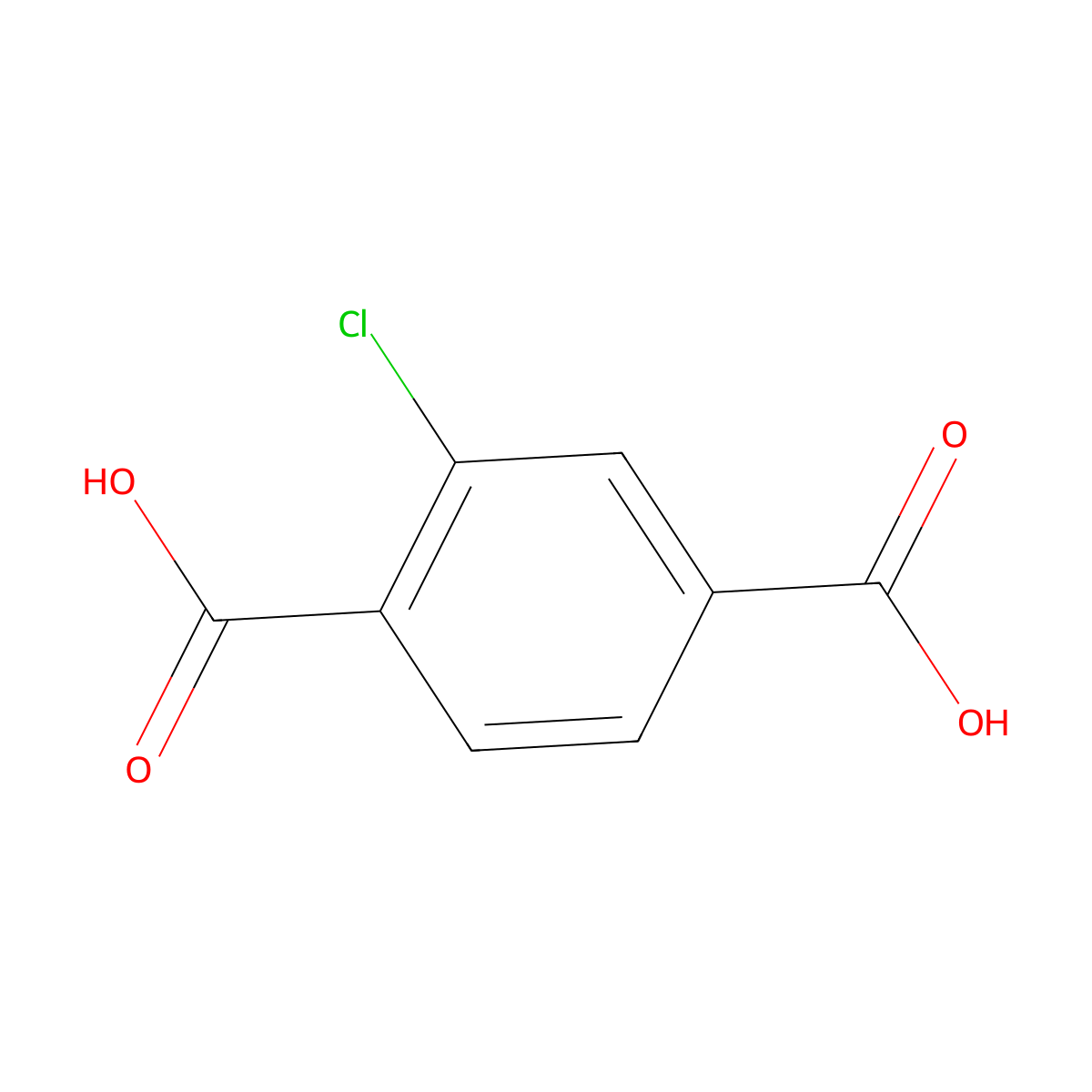 2-Chloroterephthalic acid molecular structure, CAS 1967-31-3