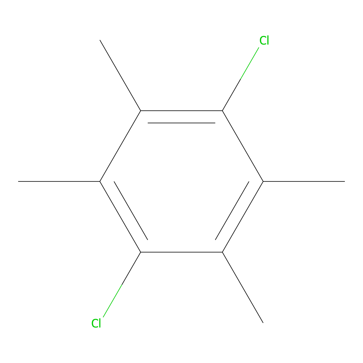 1,4-Dichloro-2,3,5,6-tetramethylbenzene molecular structure, CAS 1967-89-1
