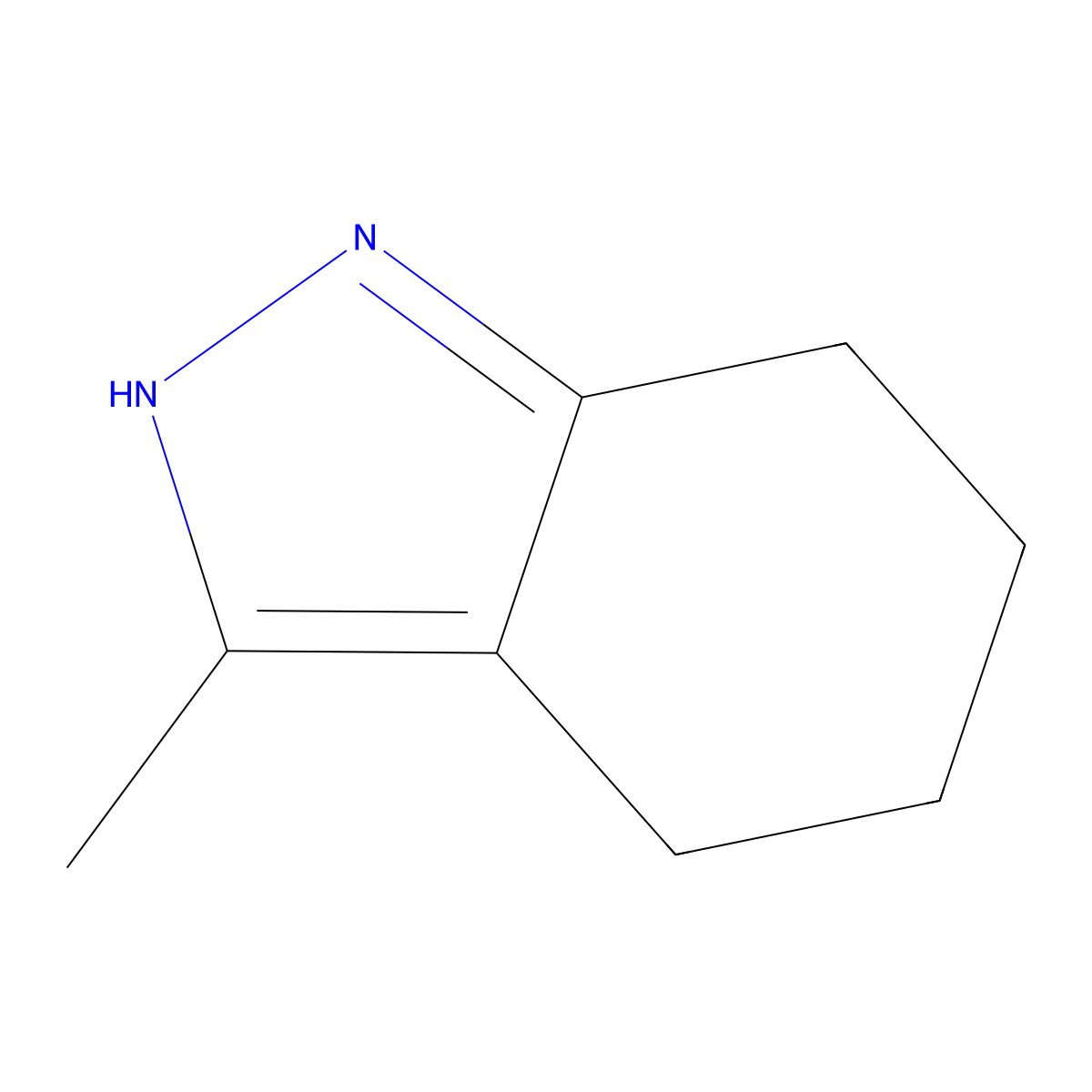 3-methyl-4,5,6,7-tetrahydro-1H-indazole molecular structure, CAS 1967-99-3