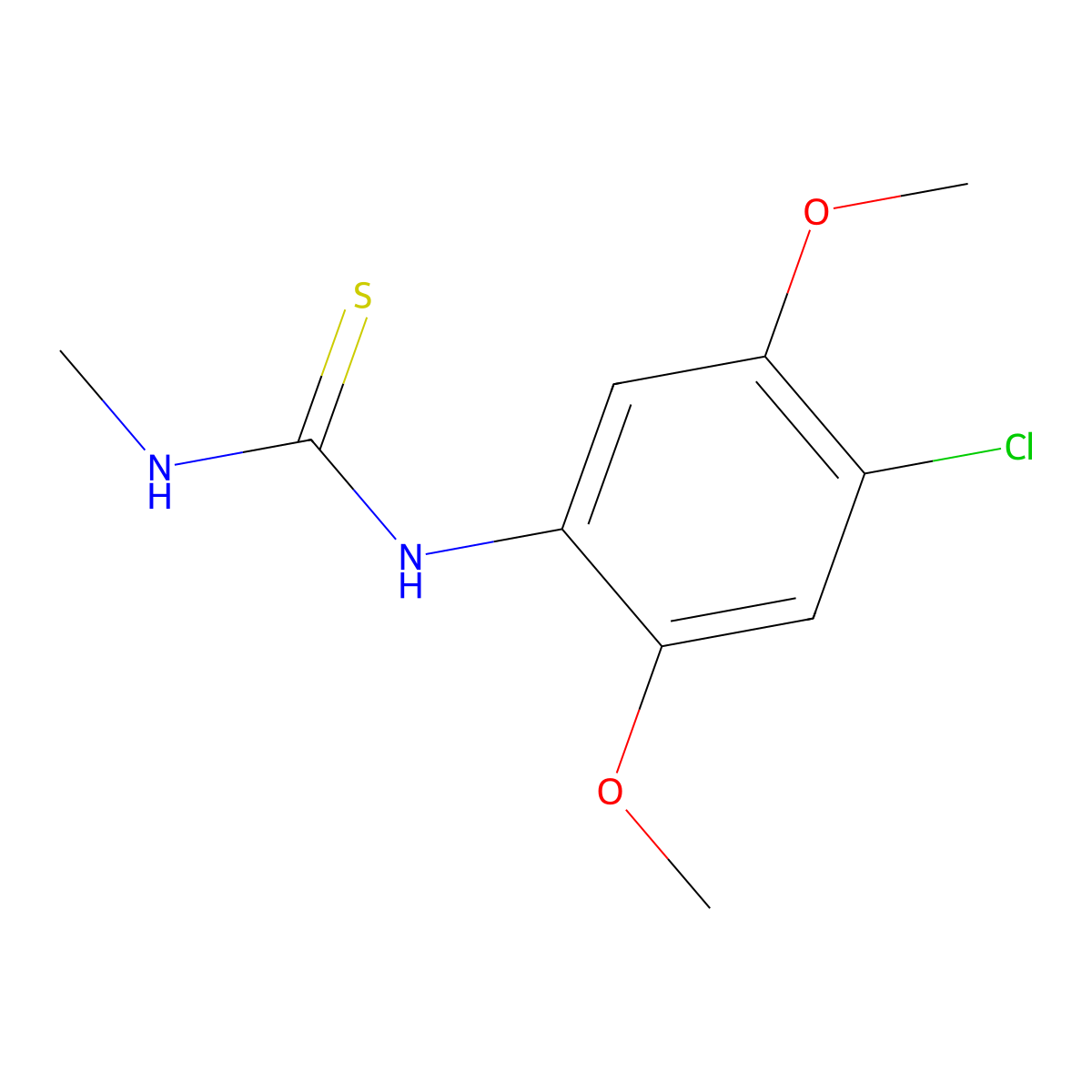 1-(4-Chloro-2,5-dimethoxyphenyl)-3-methylthiourea molecular structure, CAS 196700-47-7