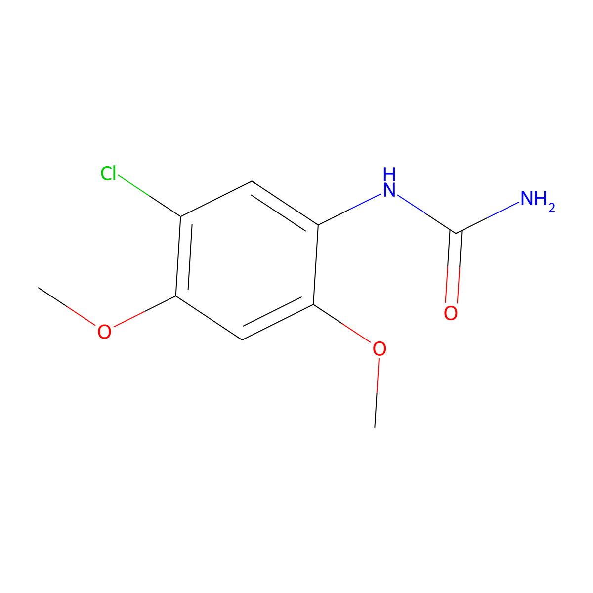 (5-Chloro-2,4-dimethoxyphenyl)urea molecular structure, CAS 196700-62-6