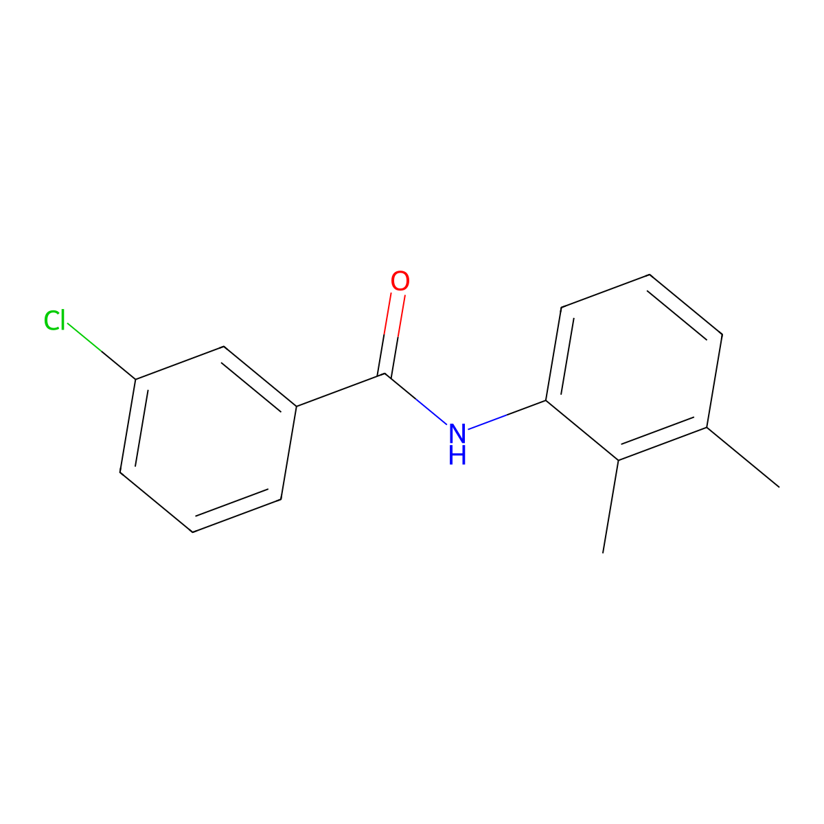 3-chloro-N-(2,3-dimethylphenyl)benzamide molecular structure, CAS 196700-85-3