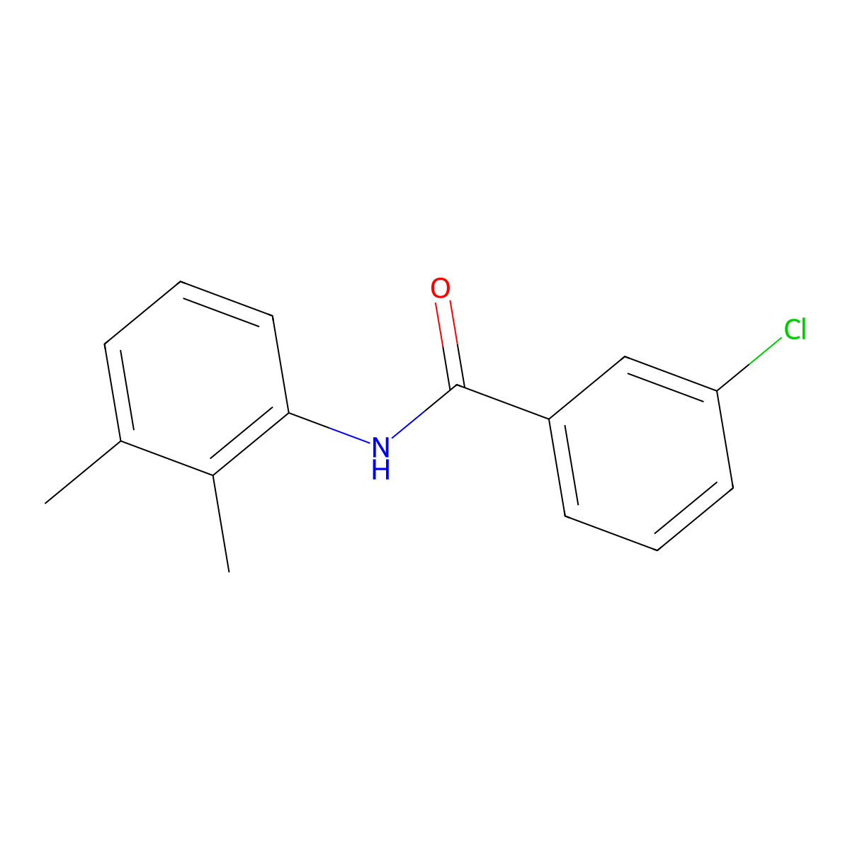3-chloro-N-(2,3-dimethylphenyl)benzamide molecular structure, CAS 196700-85-3