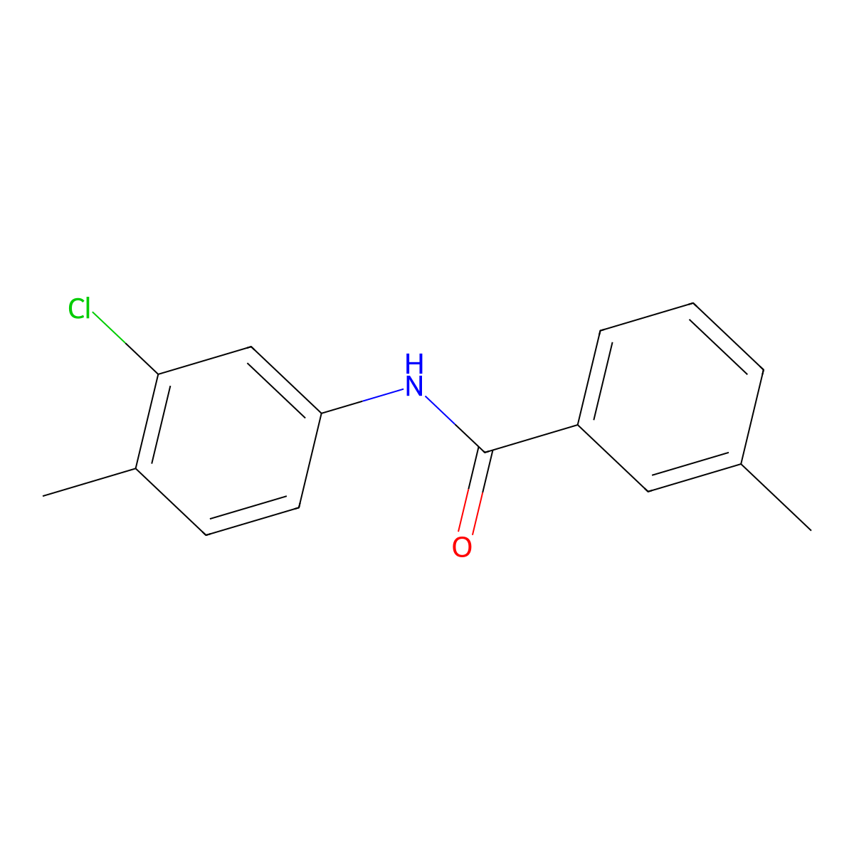N-(3-chloro-4-methylphenyl)-3-methylbenzamide molecular structure, CAS 196700-88-6
