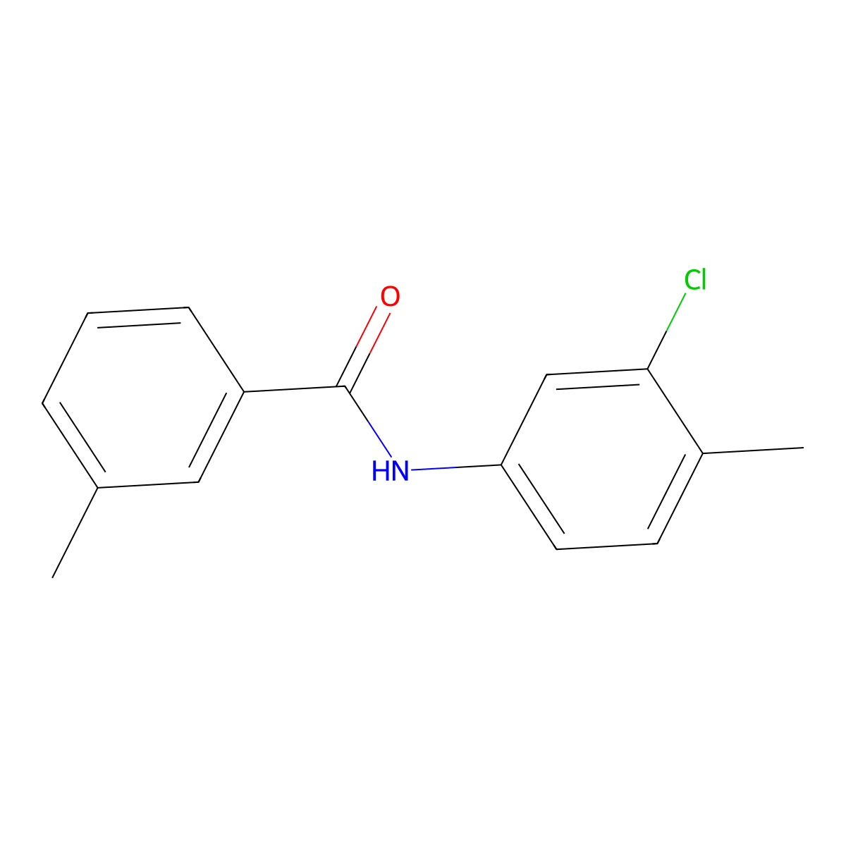 N-(3-chloro-4-methylphenyl)-3-methylbenzamide molecular structure, CAS 196700-88-6