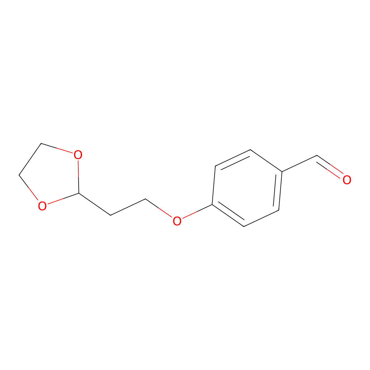 4-[2-(1,3-Dioxolan-2-yl)ethoxy]benzaldehyde molecular structure, CAS 196708-26-6