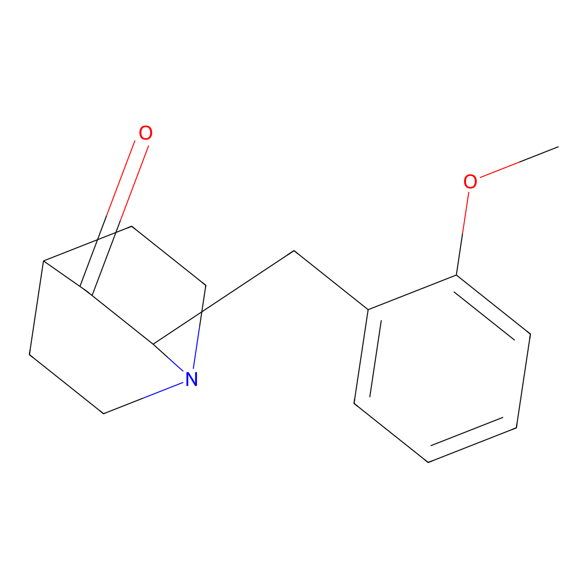 2-(2-Methoxybenzyl)quinuclidin-3-one molecular structure, CAS 196713-17-4