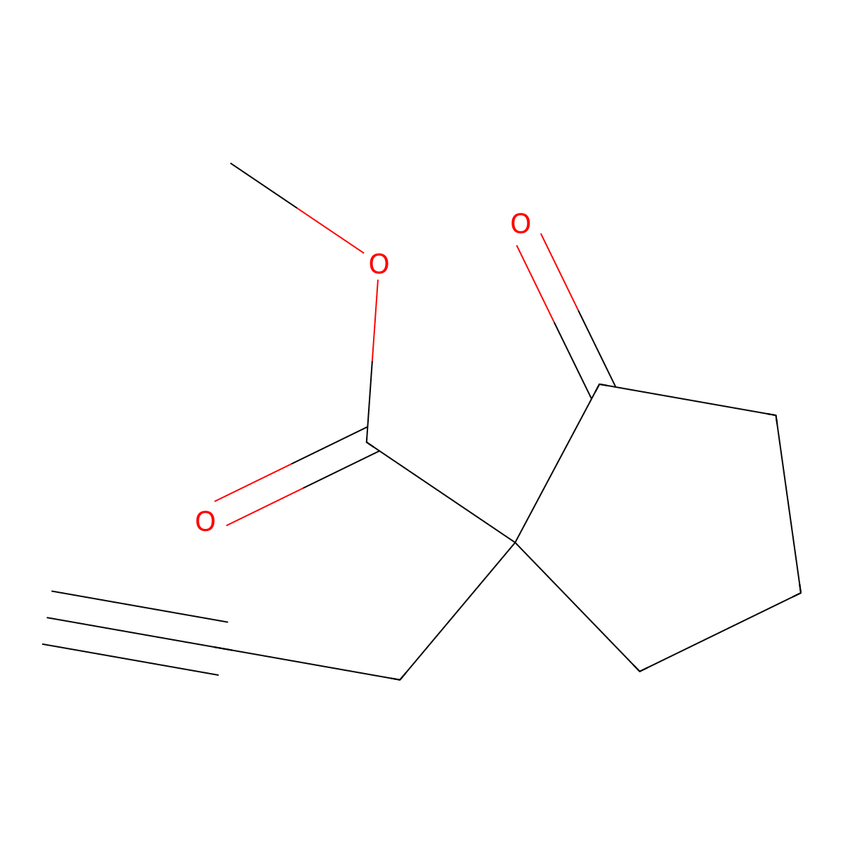 Methyl 2-oxo-1-(prop-2-yn-1-yl)cyclopentane-1-carboxylate molecular structure, CAS 196716-62-8
