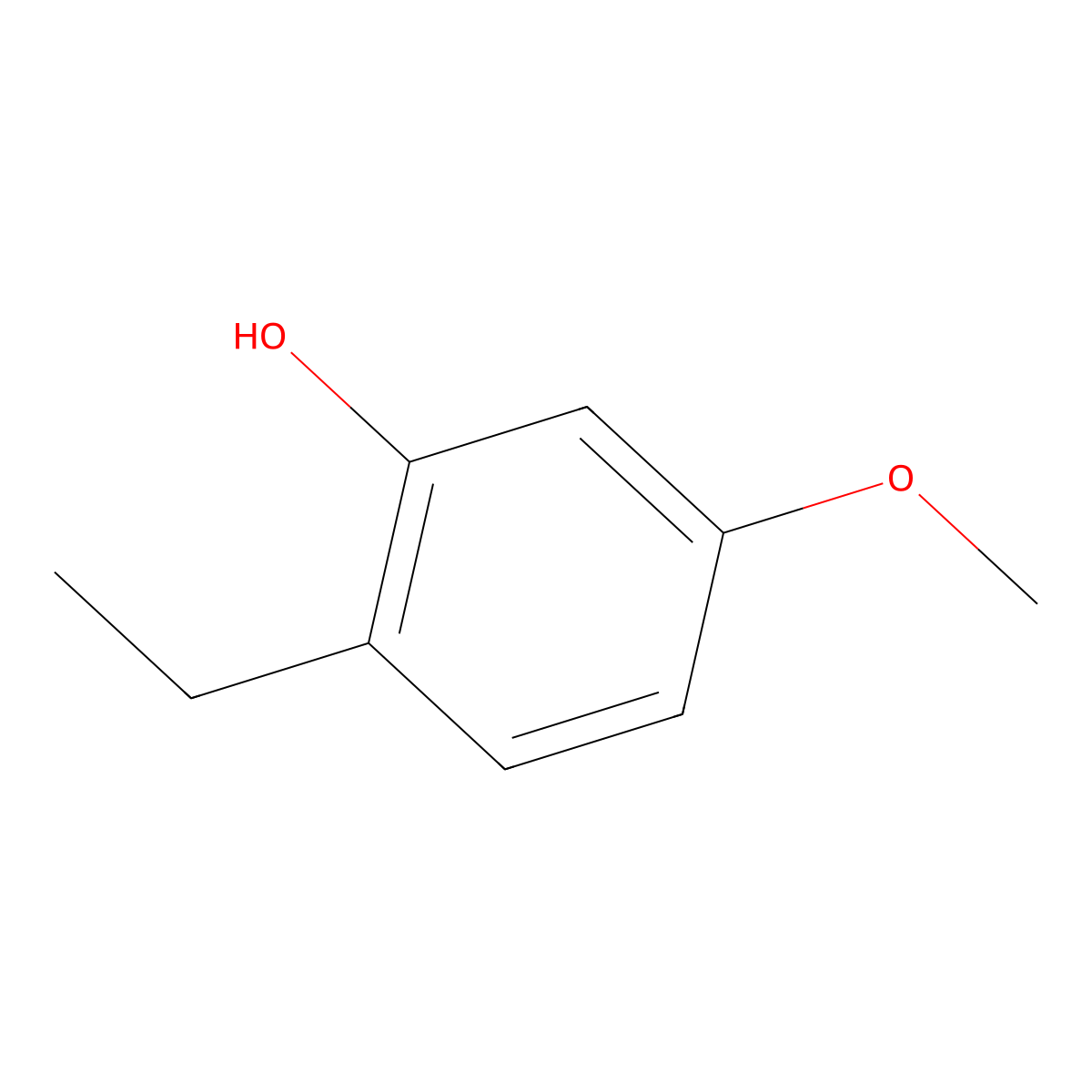 2-Ethyl-5-methoxyphenol molecular structure, CAS 19672-02-7