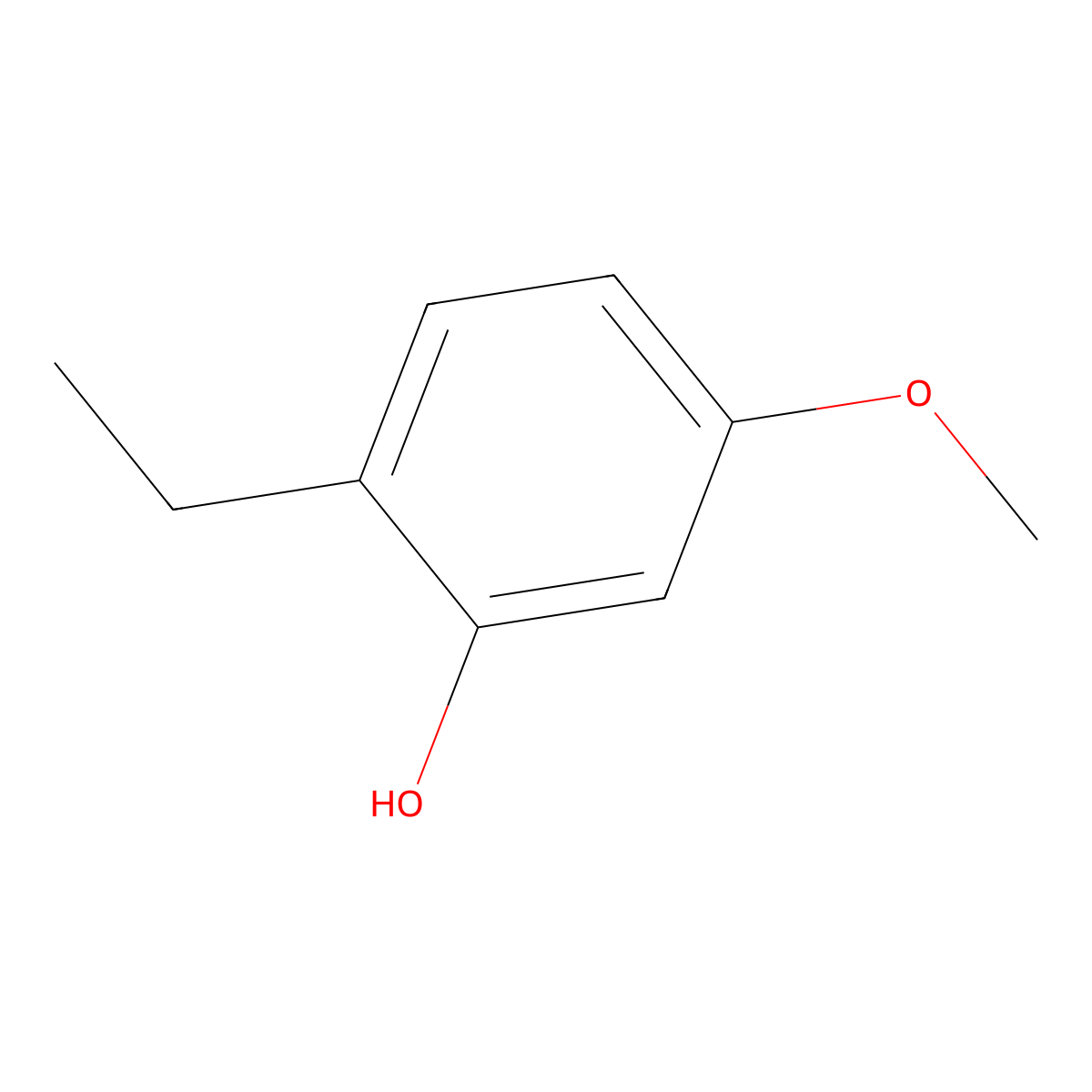 2-Ethyl-5-methoxyphenol molecular structure, CAS 19672-02-7