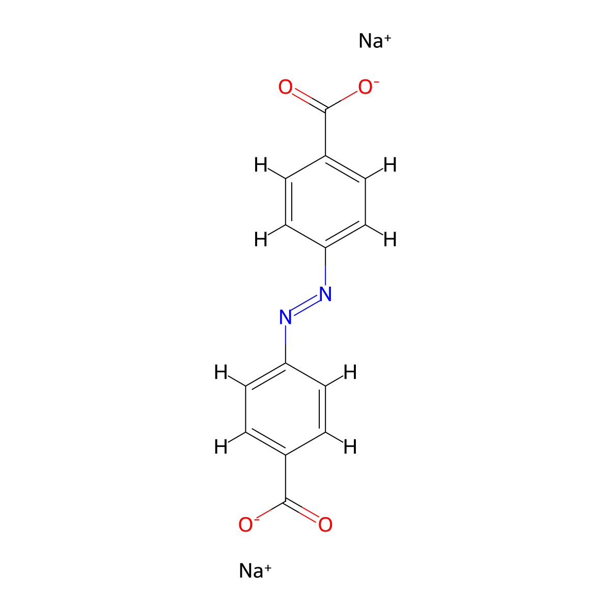 Disodium 4,4'-azobisbenzoate molecular structure, CAS 19672-24-3