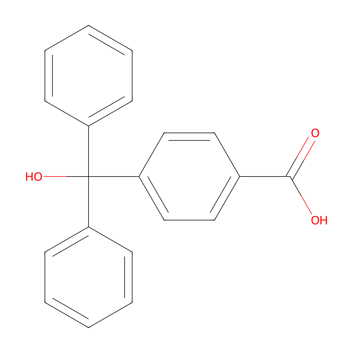 4-(Diphenylhydroxymethyl)benzoic acid molecular structure, CAS 19672-49-2