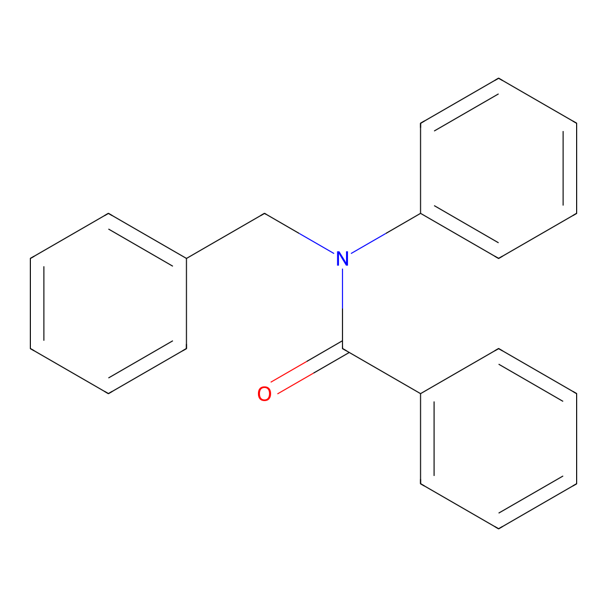 Benzanilide, N-benzyl- molecular structure, CAS 19672-91-4