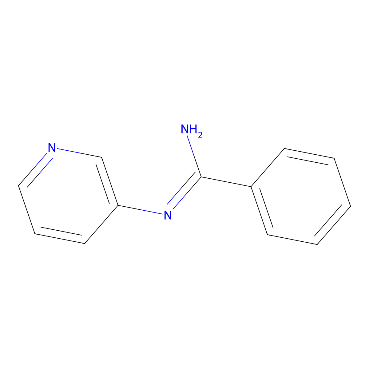 N'-(pyridin-3-yl)benzenecarboximidamide molecular structure, CAS 19673-11-1