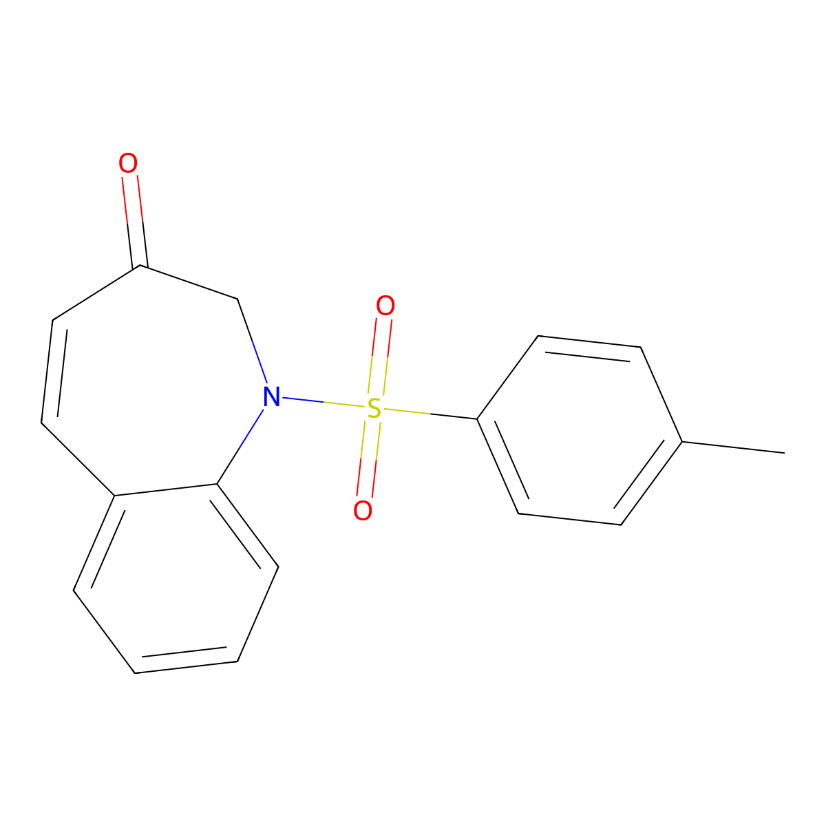 1-(4-methylphenyl)sulfonyl-2H-1-benzazepin-3-one molecular structure, CAS 19673-37-1