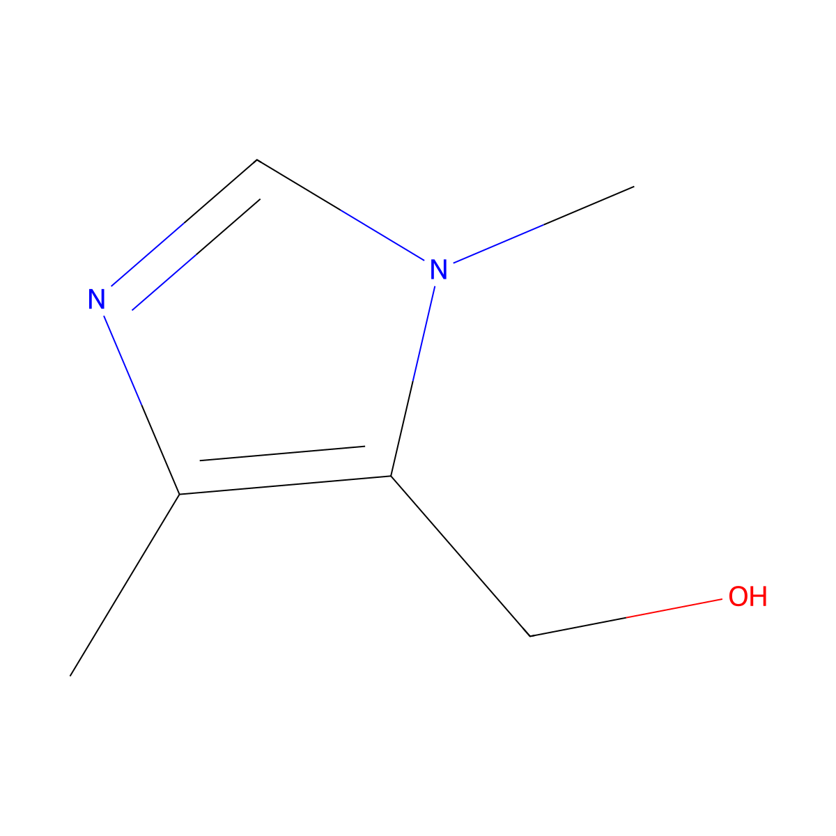 (1,4-dimethyl-1H-imidazol-5-yl)methanol molecular structure, CAS 19673-78-0
