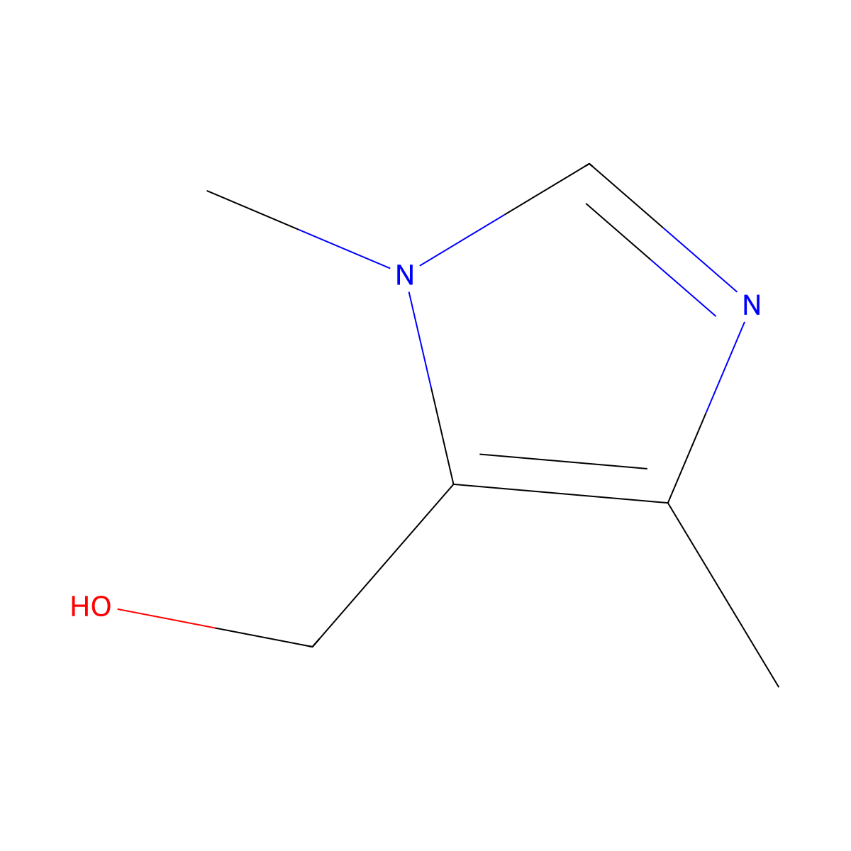 (1,4-dimethyl-1H-imidazol-5-yl)methanol molecular structure, CAS 19673-78-0