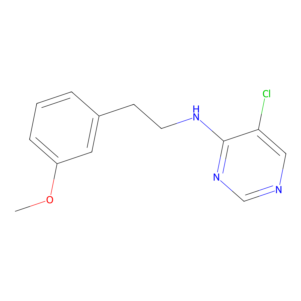 5-chloro-N-[2-(3-methoxyphenyl)ethyl]pyrimidin-4-amine molecular structure, CAS 1967451-50-8