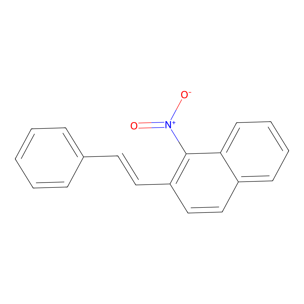 1-Nitro-2-styrylnaphthalene molecular structure, CAS 19676-31-4