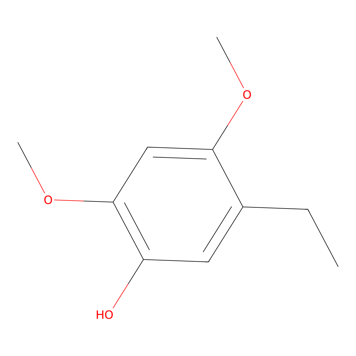 5-Ethyl-2,4-dimethoxyphenol molecular structure, CAS 19676-68-7