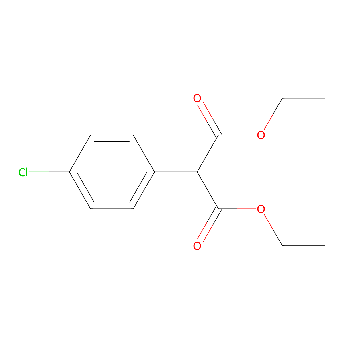 Diethyl 2-(4-chlorophenyl)malonate molecular structure, CAS 19677-37-3
