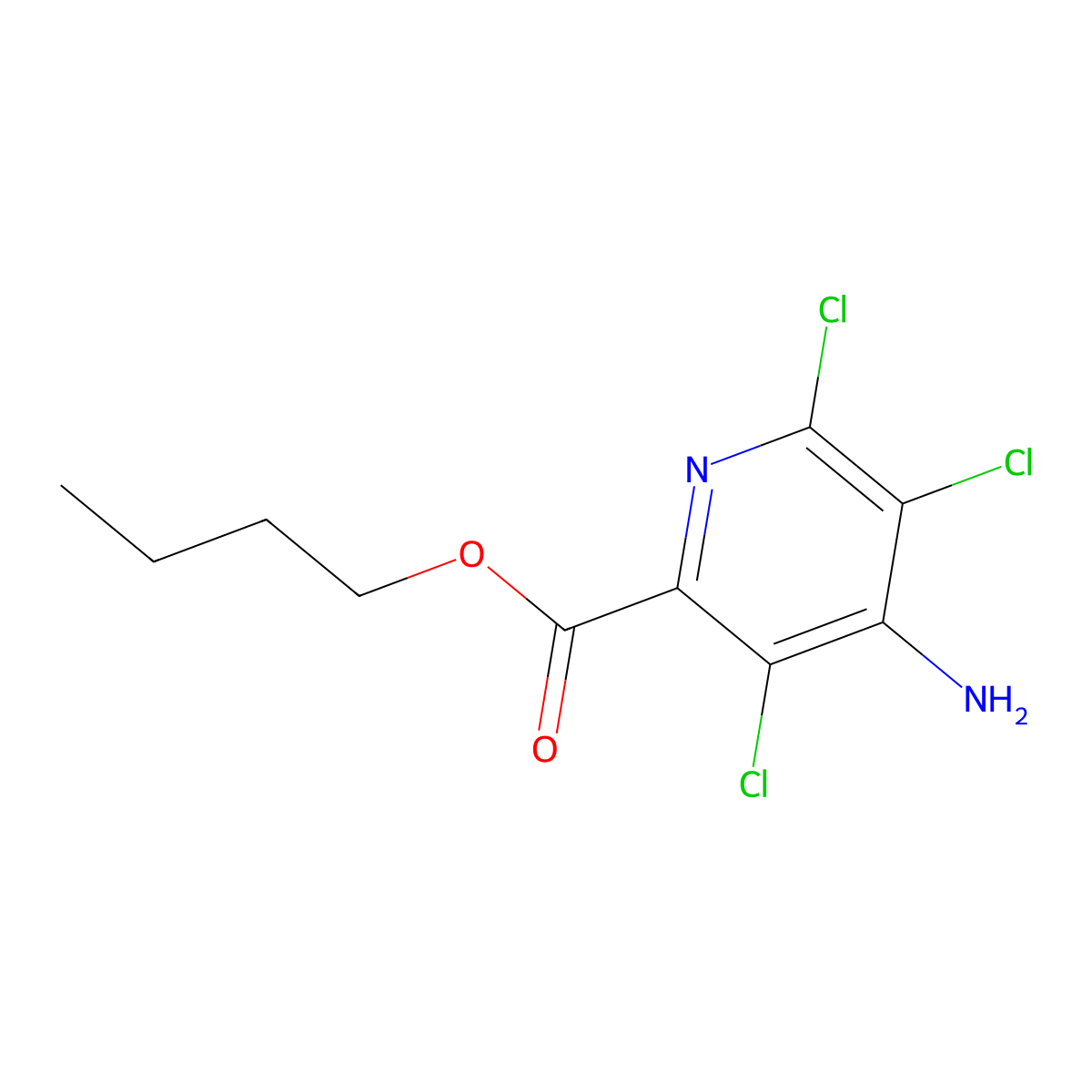 4-Amino-3,5,6-trichloro-pyridine-2-carboxylic acid butyl ester molecular structure, CAS 19677-58-8