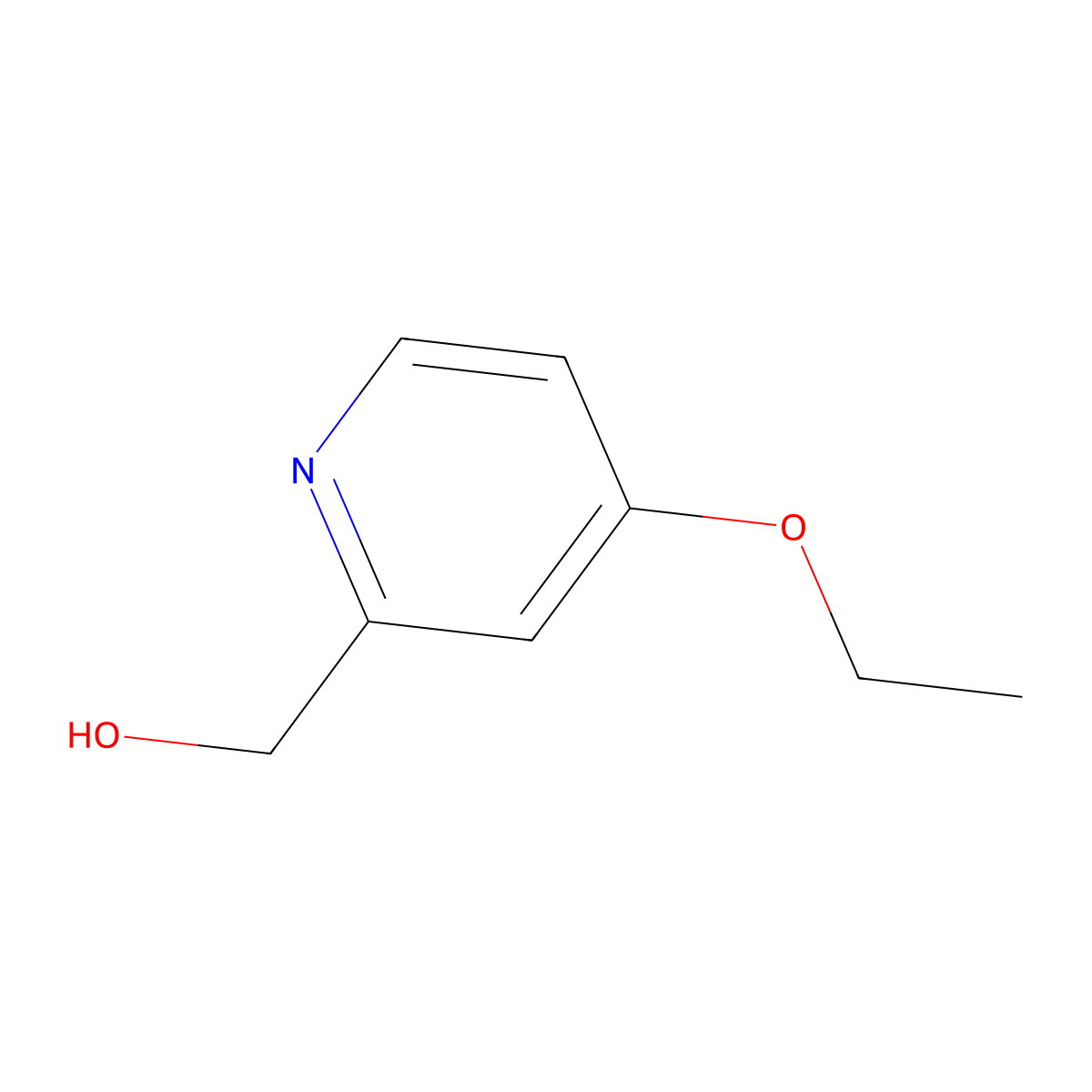 (4-Ethoxy-2-pyridinyl)methanol molecular structure, CAS 19677-69-1