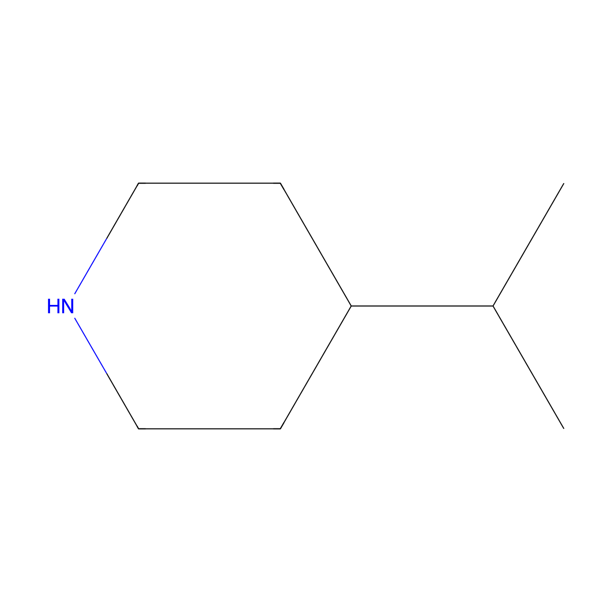 Piperidine, 4-(1-methylethyl)- molecular structure, CAS 19678-58-1