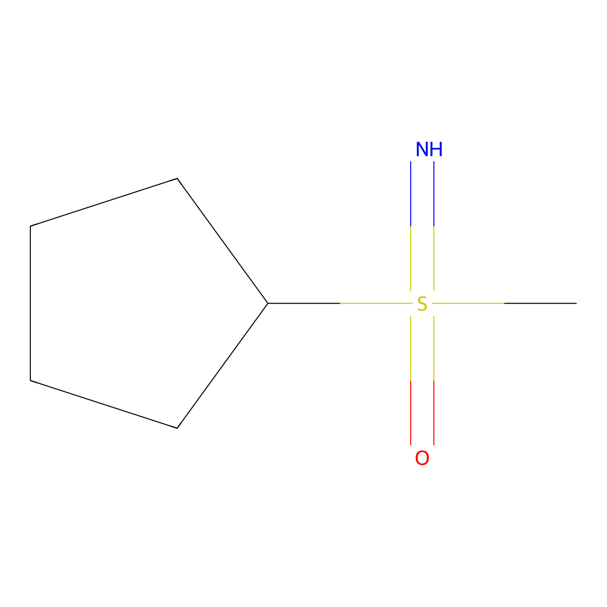 Cyclopentyl(imino)(methyl)-l6-sulfanone molecular structure, CAS 1967807-31-3