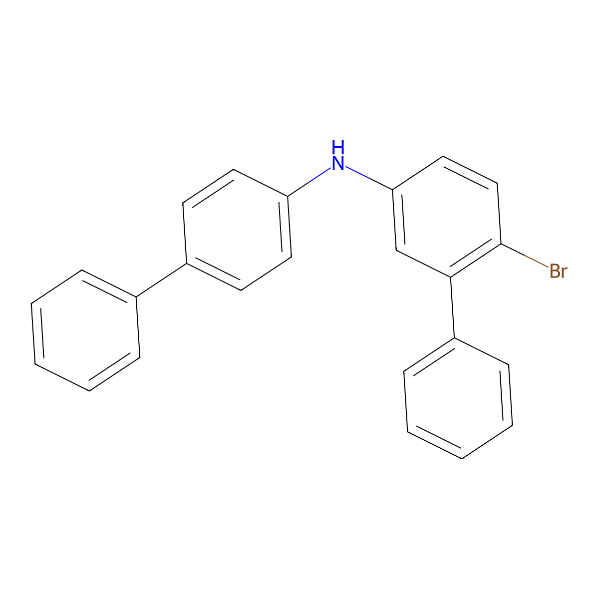 N-(6-Bromo[1,1'-biphenyl]-3-yl)[1,1'-biphenyl]-4-amine molecular structure, CAS 1967833-41-5