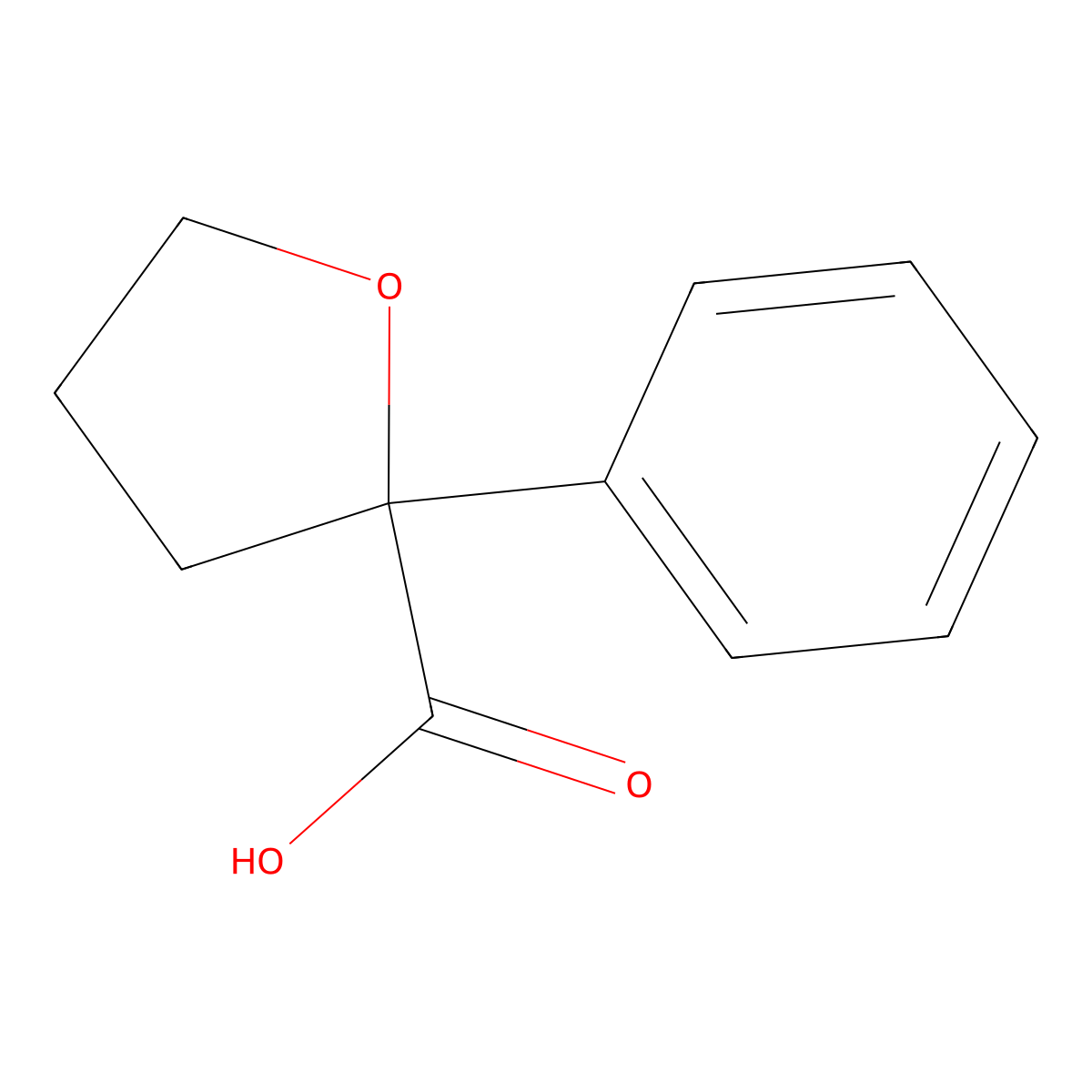 2-Phenyloxolane-2-carboxylic acid molecular structure, CAS 19679-84-6