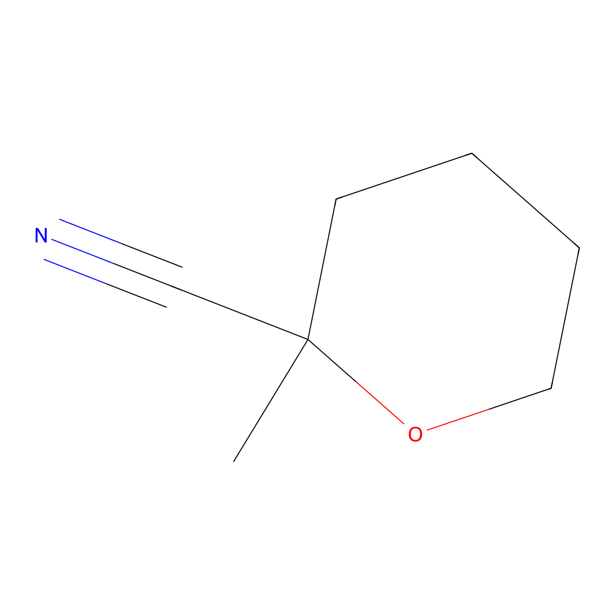 2-Methyloxane-2-carbonitrile molecular structure, CAS 19679-86-8