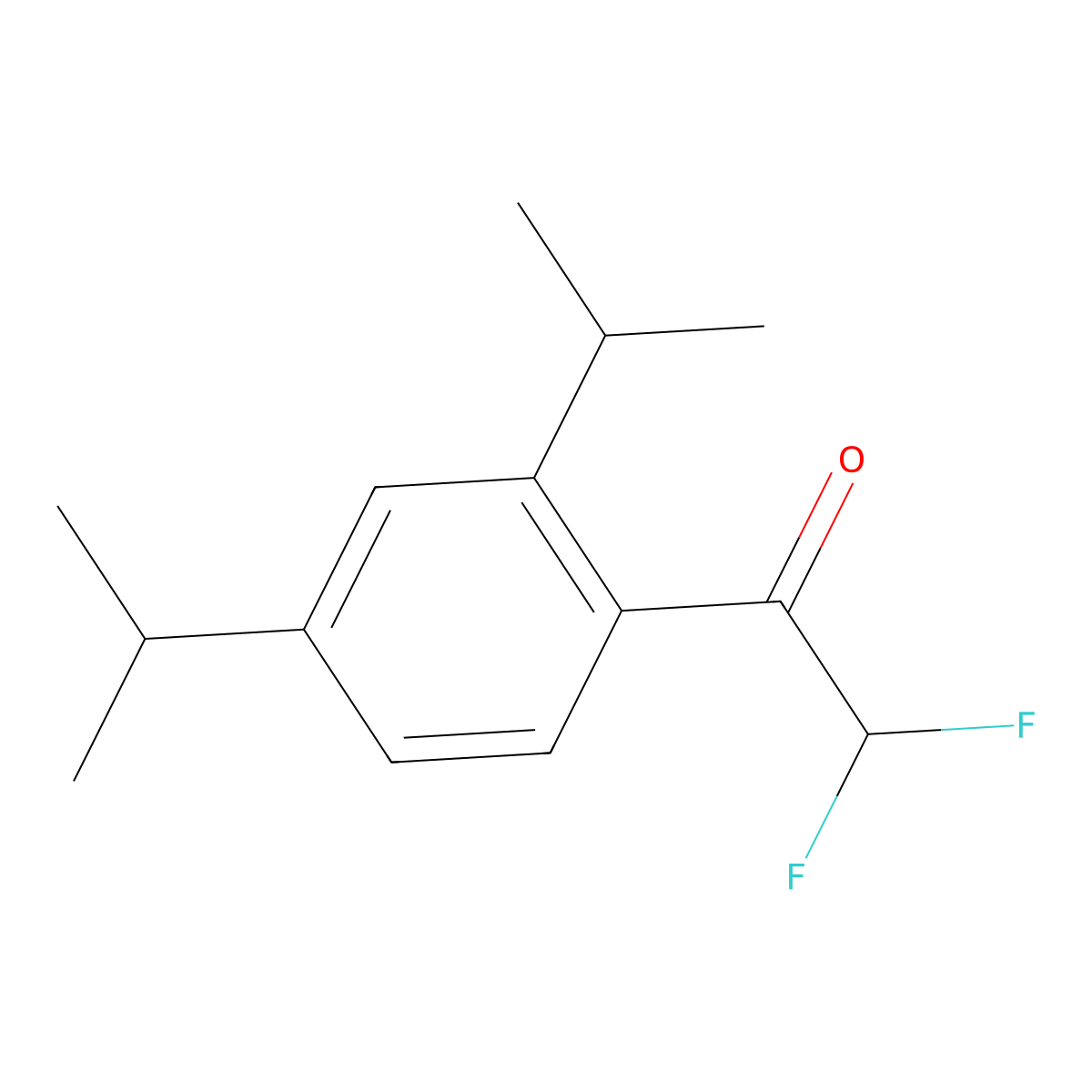 1-[2,4-Bis(1-methylethyl)phenyl]-2,2-difluoroethanone molecular structure, CAS 1967916-83-1