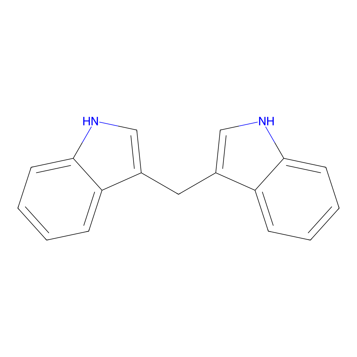 3,3'-Diindolylmethane molecular structure, CAS 1968-05-4