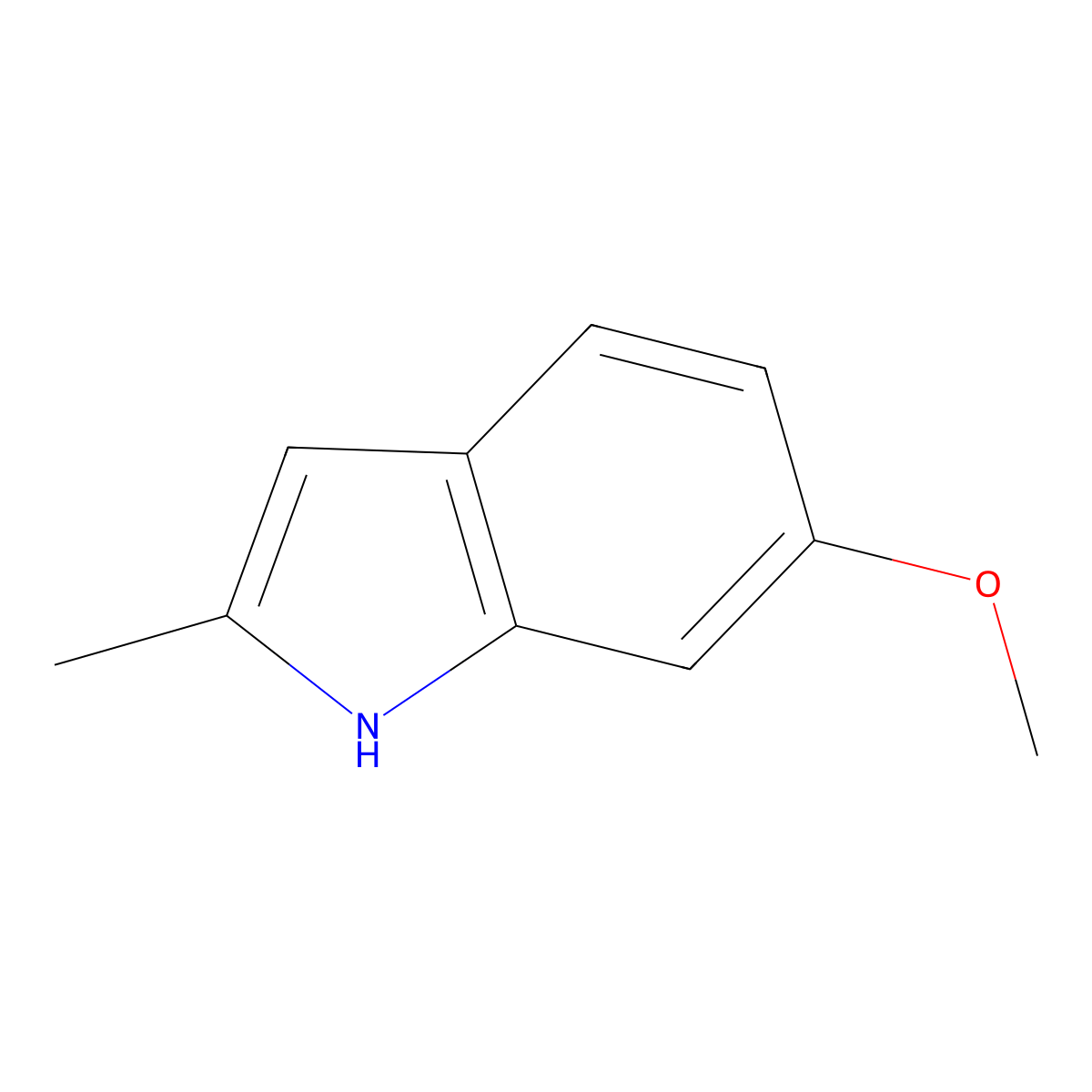 6-methoxy-2-methyl-1H-indole molecular structure, CAS 1968-13-4