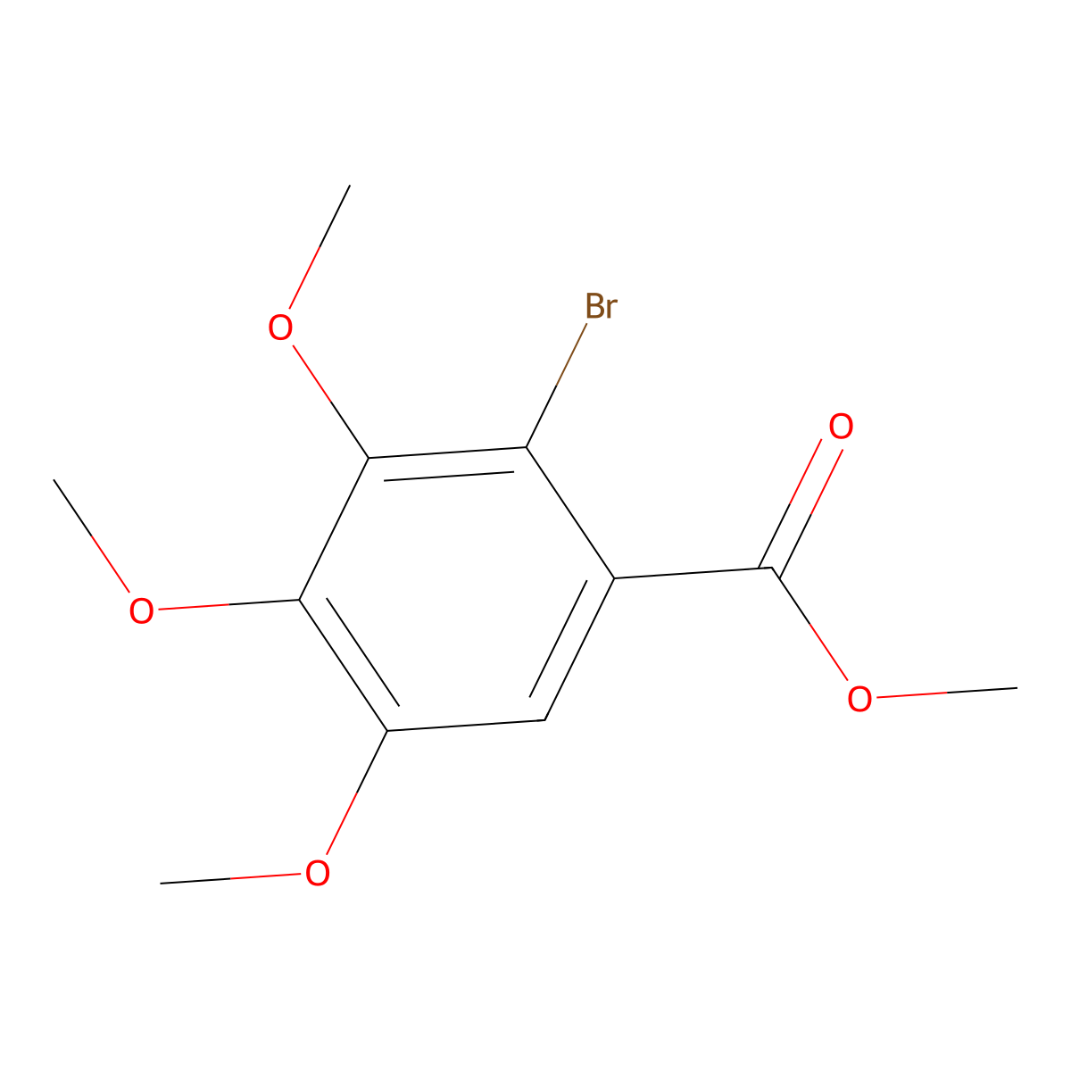 Methyl 2-bromo-3,4,5-trimethoxybenzoate molecular structure, CAS 1968-71-4