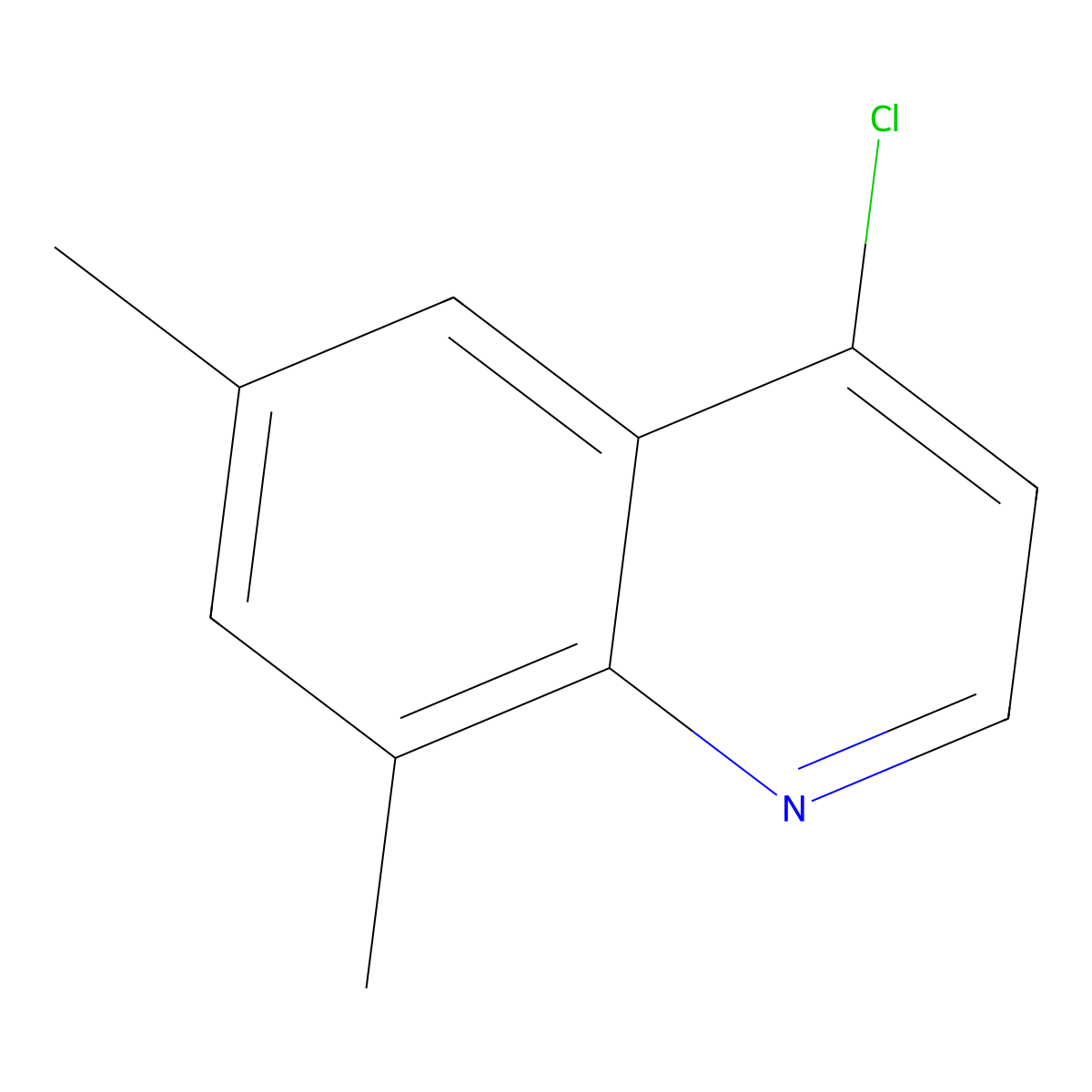 4-Chloro-6,8-dimethylquinoline molecular structure, CAS 196803-72-2