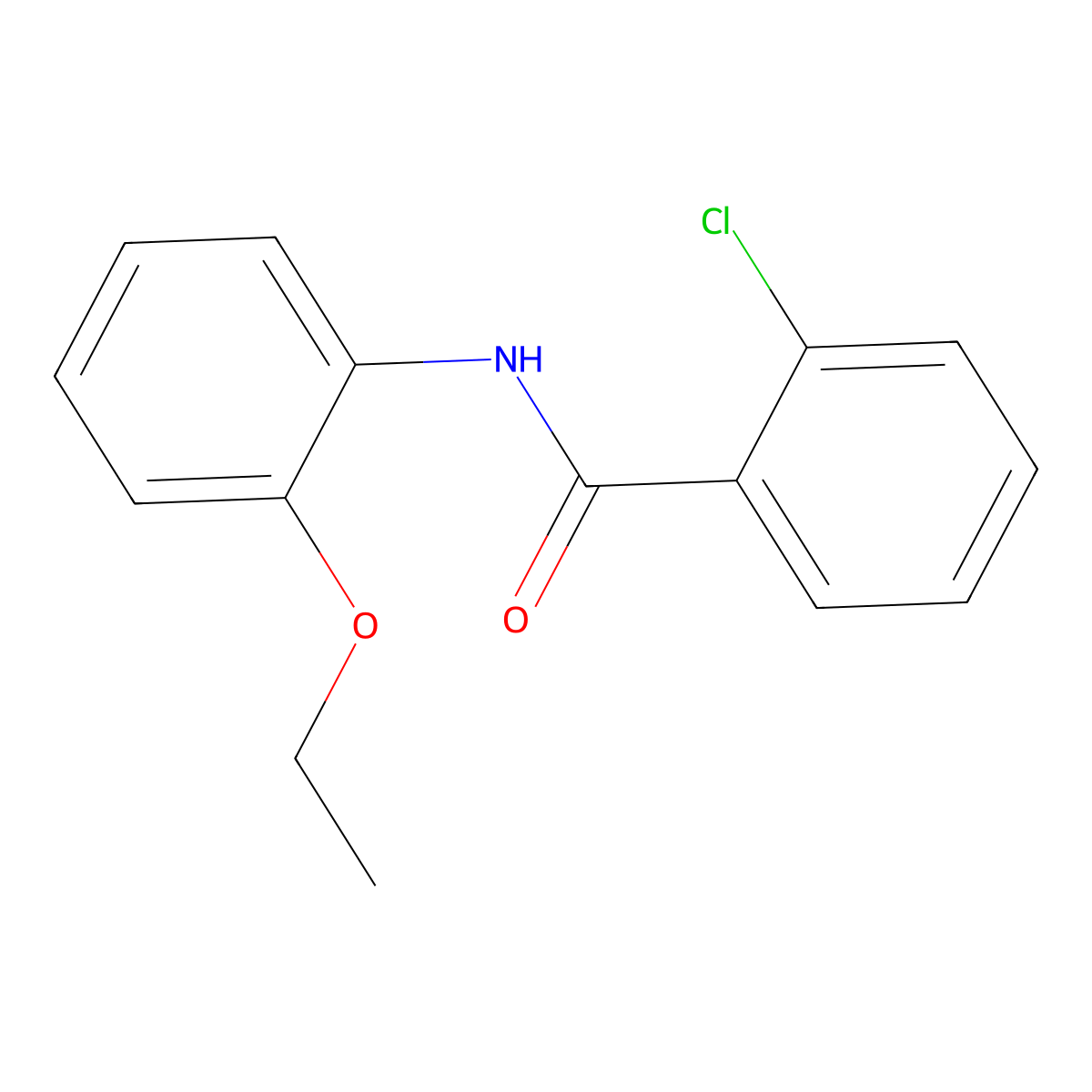 2-chloro-N-(2-ethoxyphenyl)benzamide molecular structure, CAS 196803-91-5