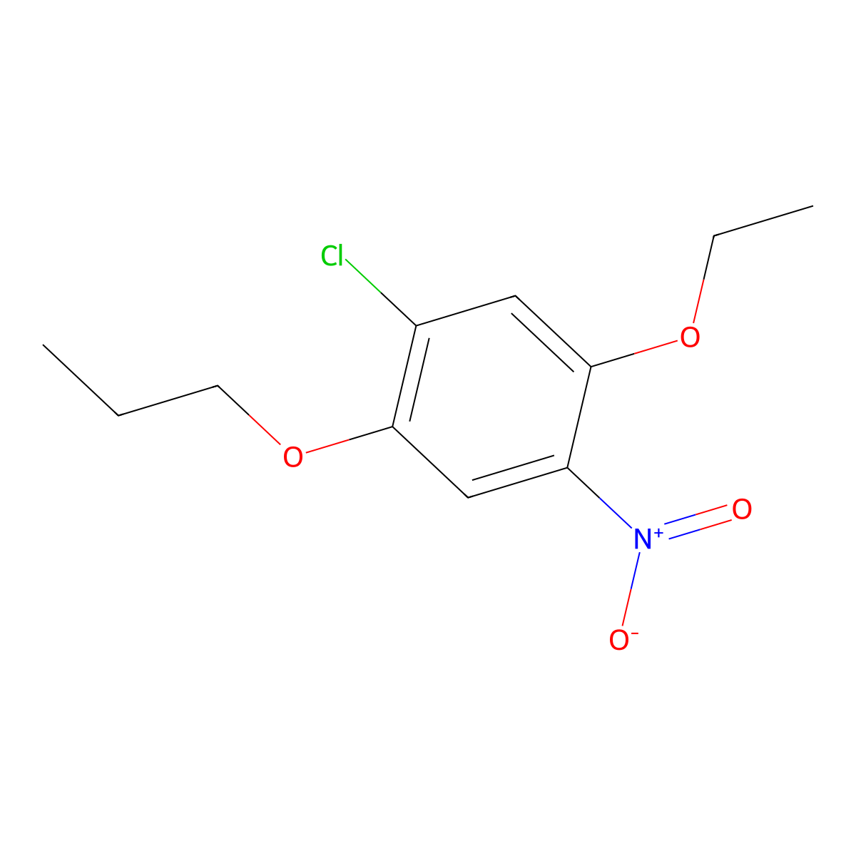 1-Chloro-5-ethoxy-4-nitro-2-propoxybenzene molecular structure, CAS 196804-02-1