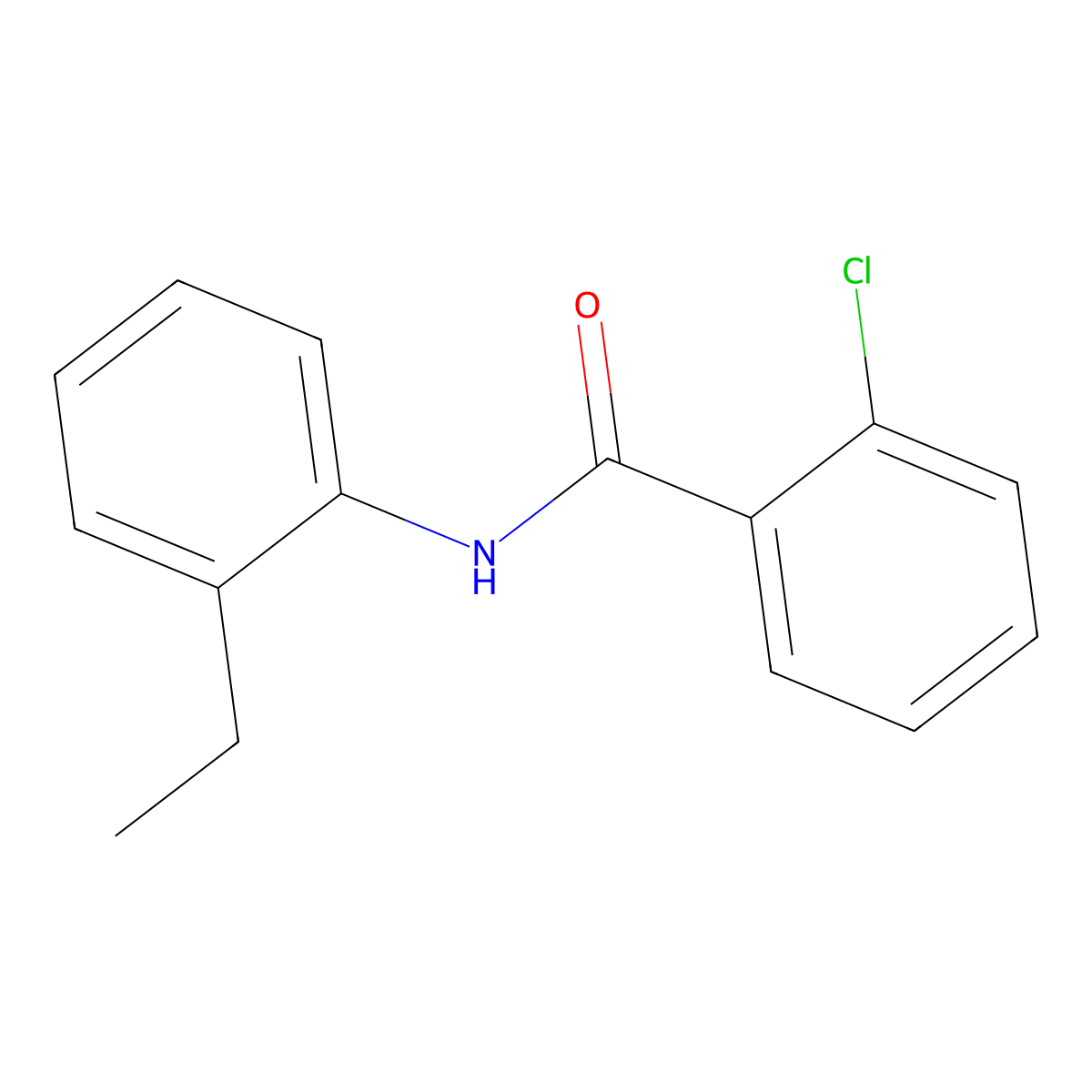 2-chloro-N-(2-ethylphenyl)benzamide molecular structure, CAS 196804-11-2