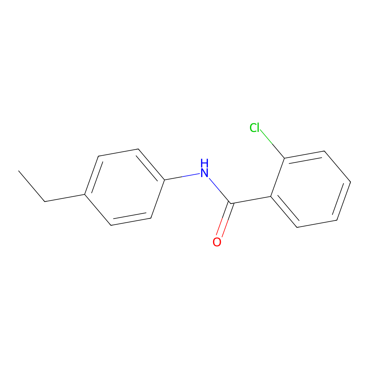 2-chloro-N-(4-ethylphenyl)benzamide molecular structure, CAS 196804-12-3